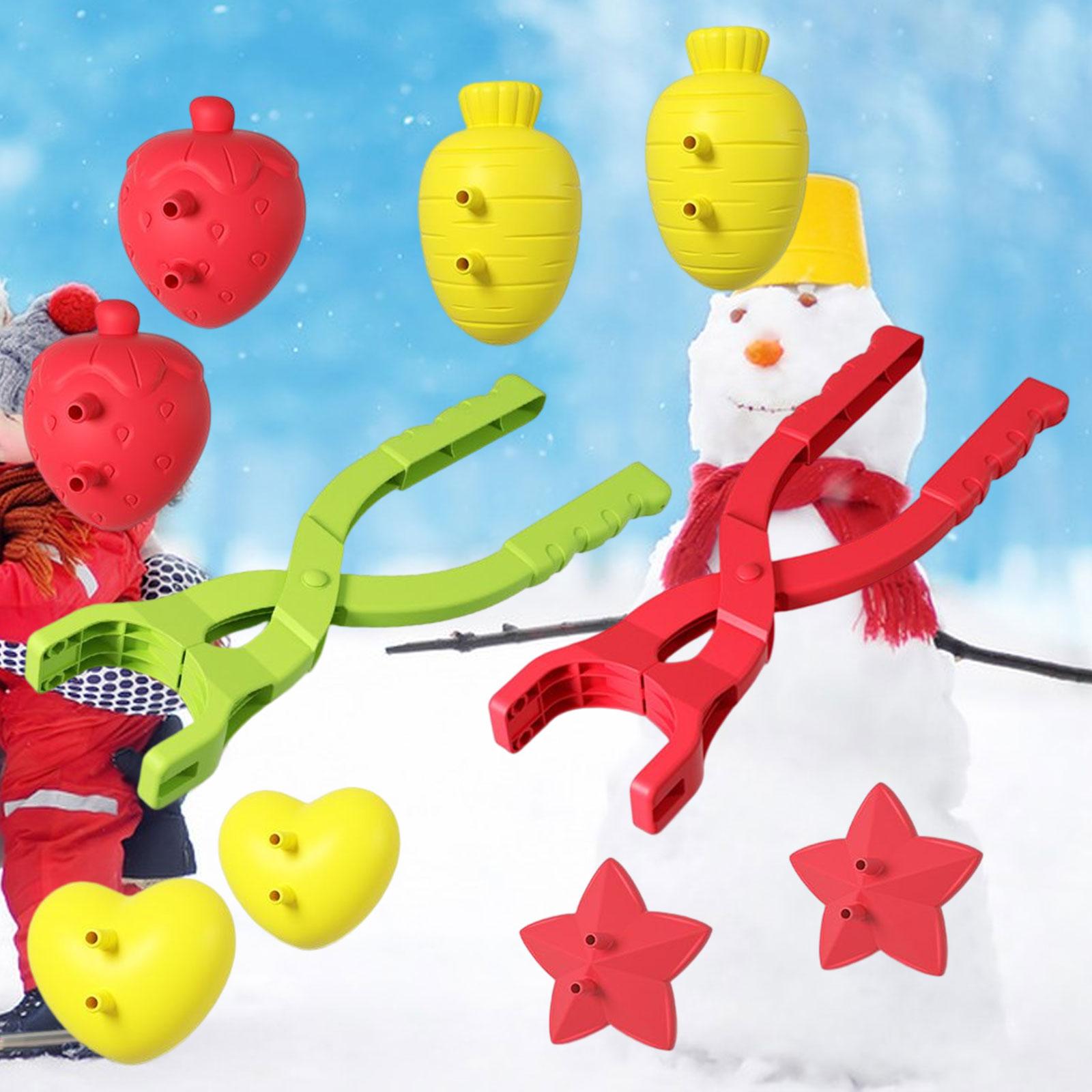 Snowball Maker Clip Winter Creative for Children Games Snow Ball Fights Strawberry Carrot