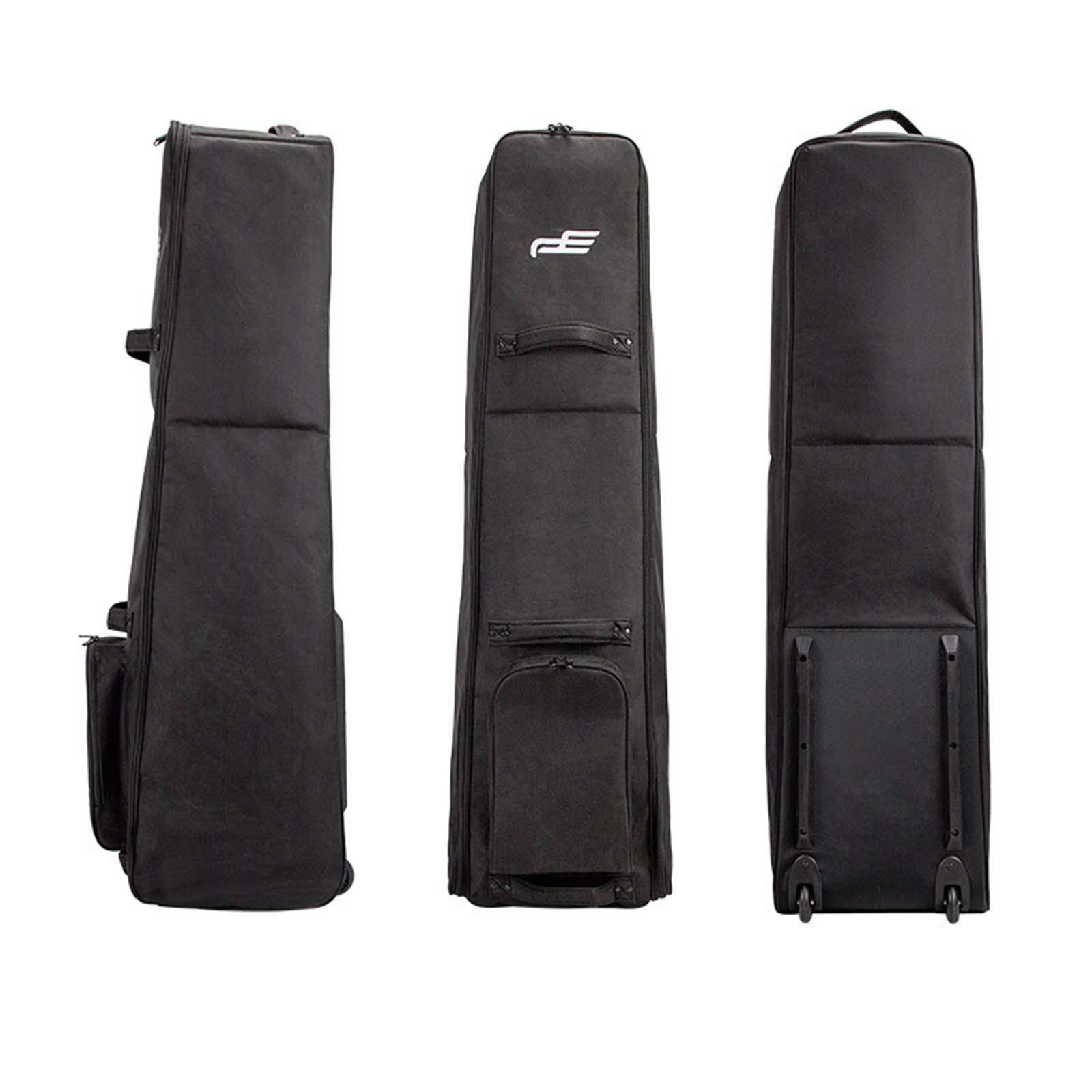 Portable golf Bag with Wheels Carrier Aviation Bag Folding Black