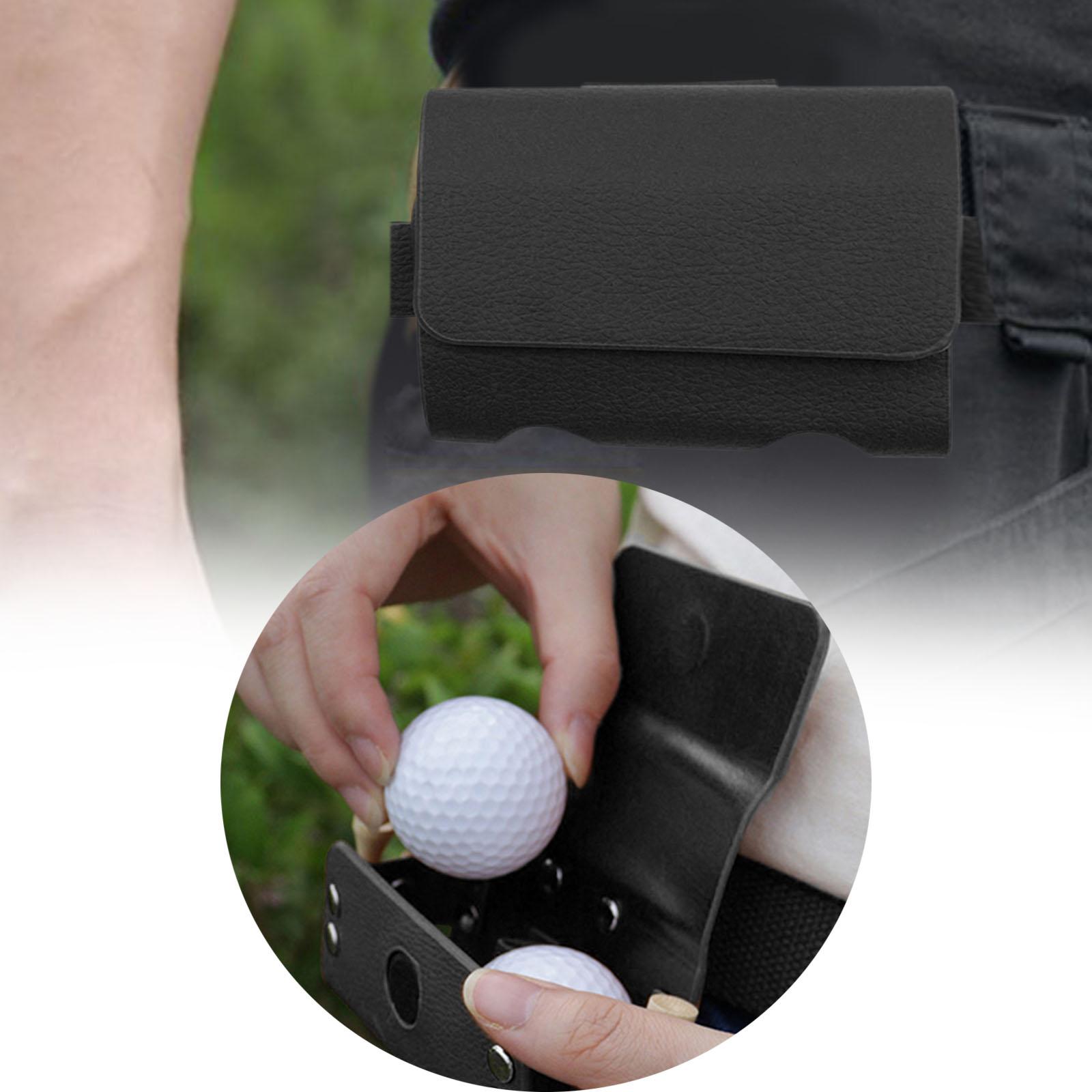 Portable Golf Ball Storage Bag Pouch Belt Waist Bag Organizer Unisex Holder Black