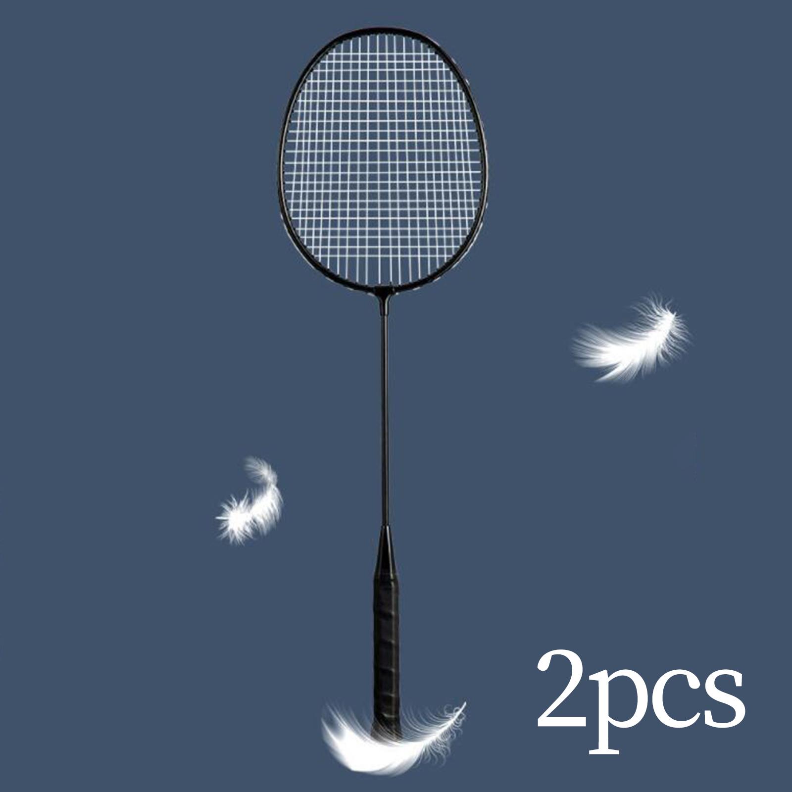 2x Professional Badminton Rackets Set Playing for Outdoor Lawn Training