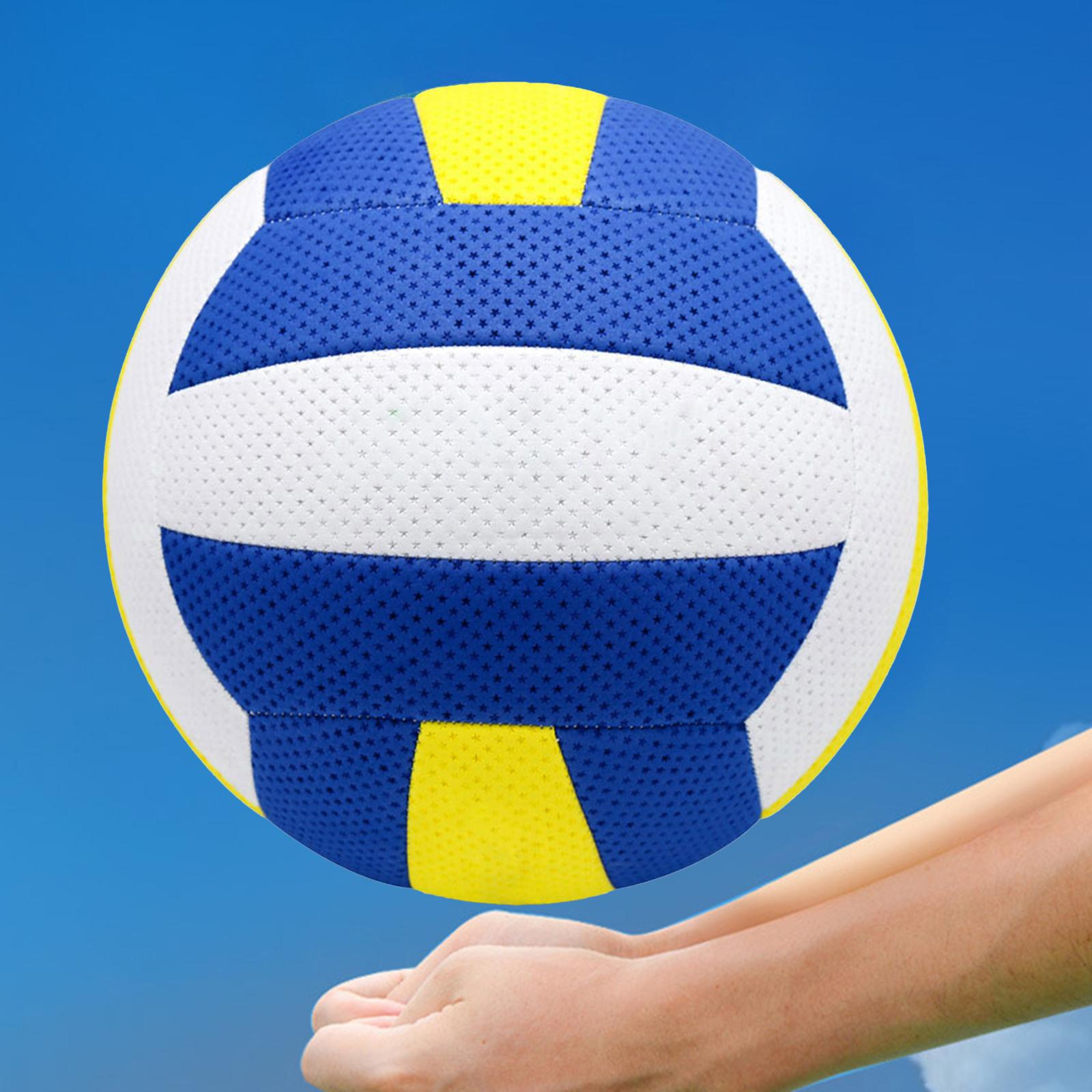 Indoor Outdoor Training Beach Game Children Toys Competition Volleyball Ball 5 Blue White Yellow