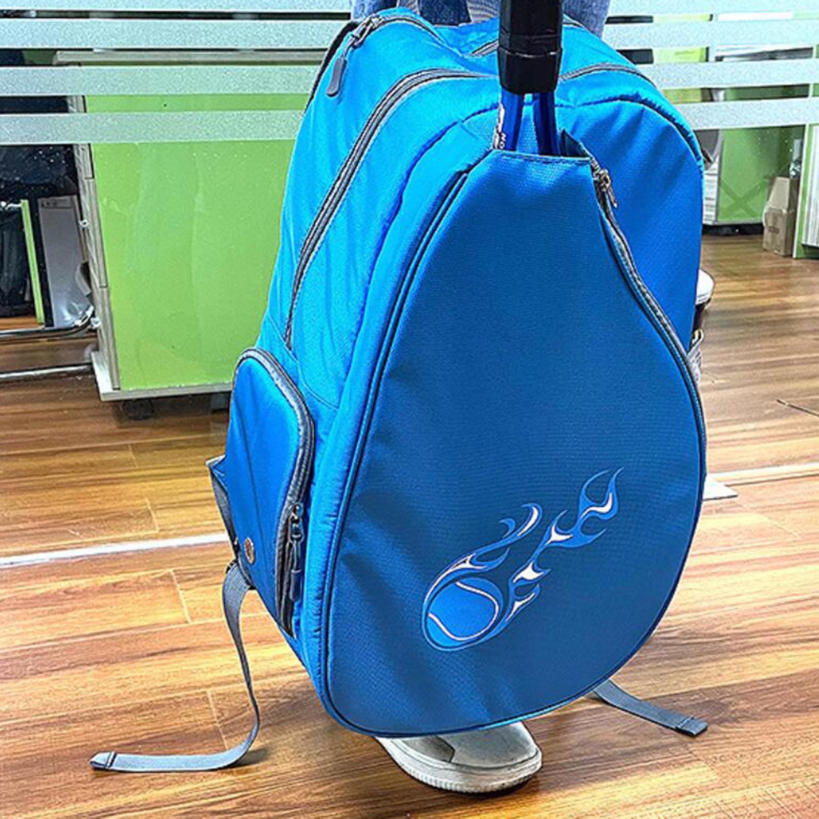 Pickleball Paddles Backpack Tote Waterproof Tennis Racquet Tennis Racket Bag Blue