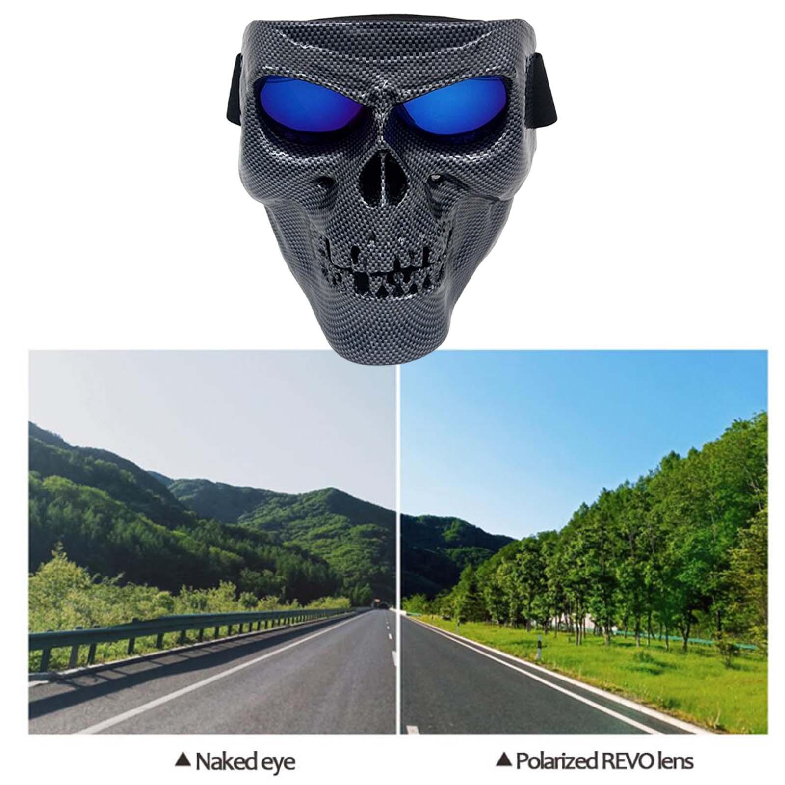 Motorcycle Goggles Face Mask Windproof for Snowmobile Outdoor Sports Offroad Grey Pattern
