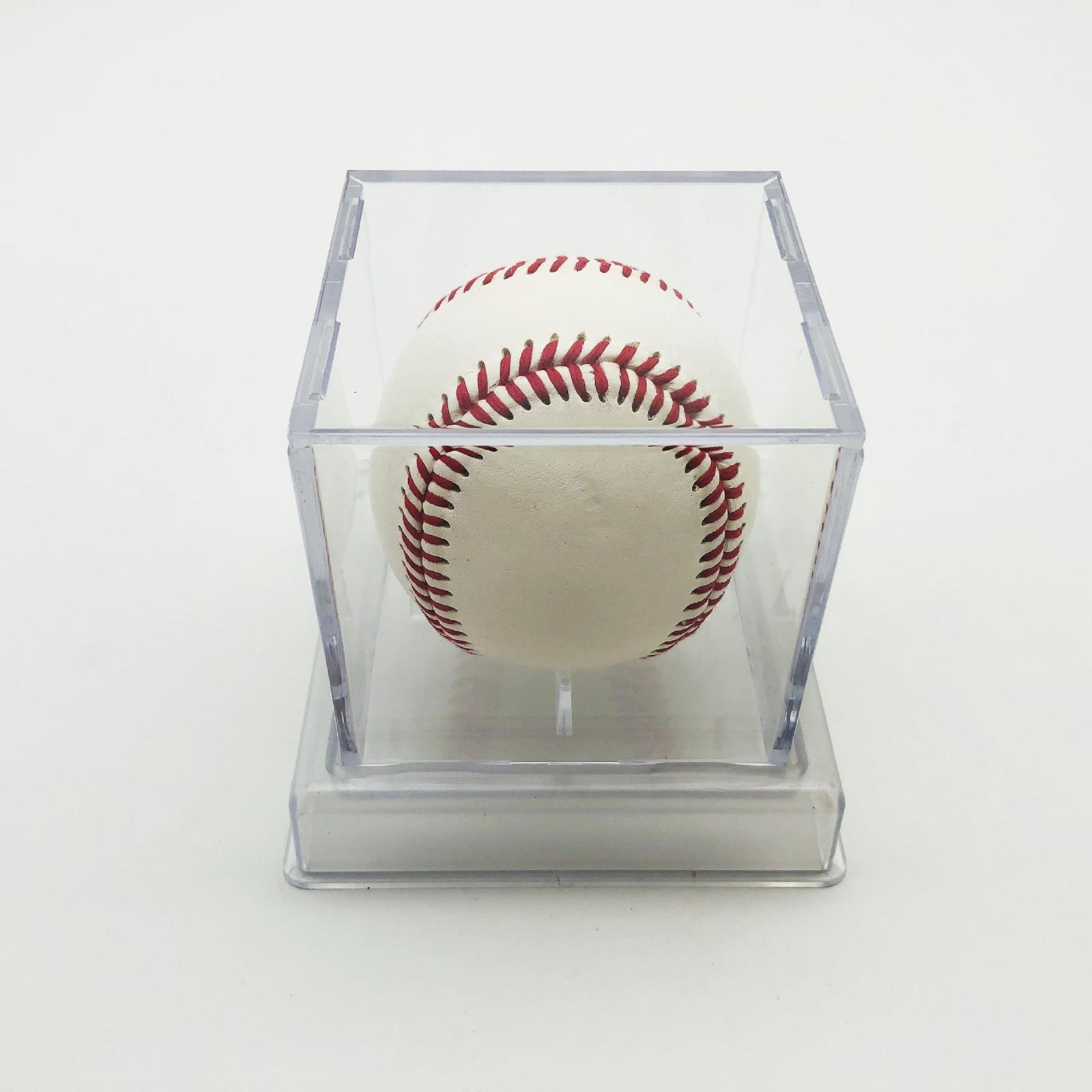Clear Square Display Case Baseball Display Case for Doll Living Room Jewelry Clear Bottom