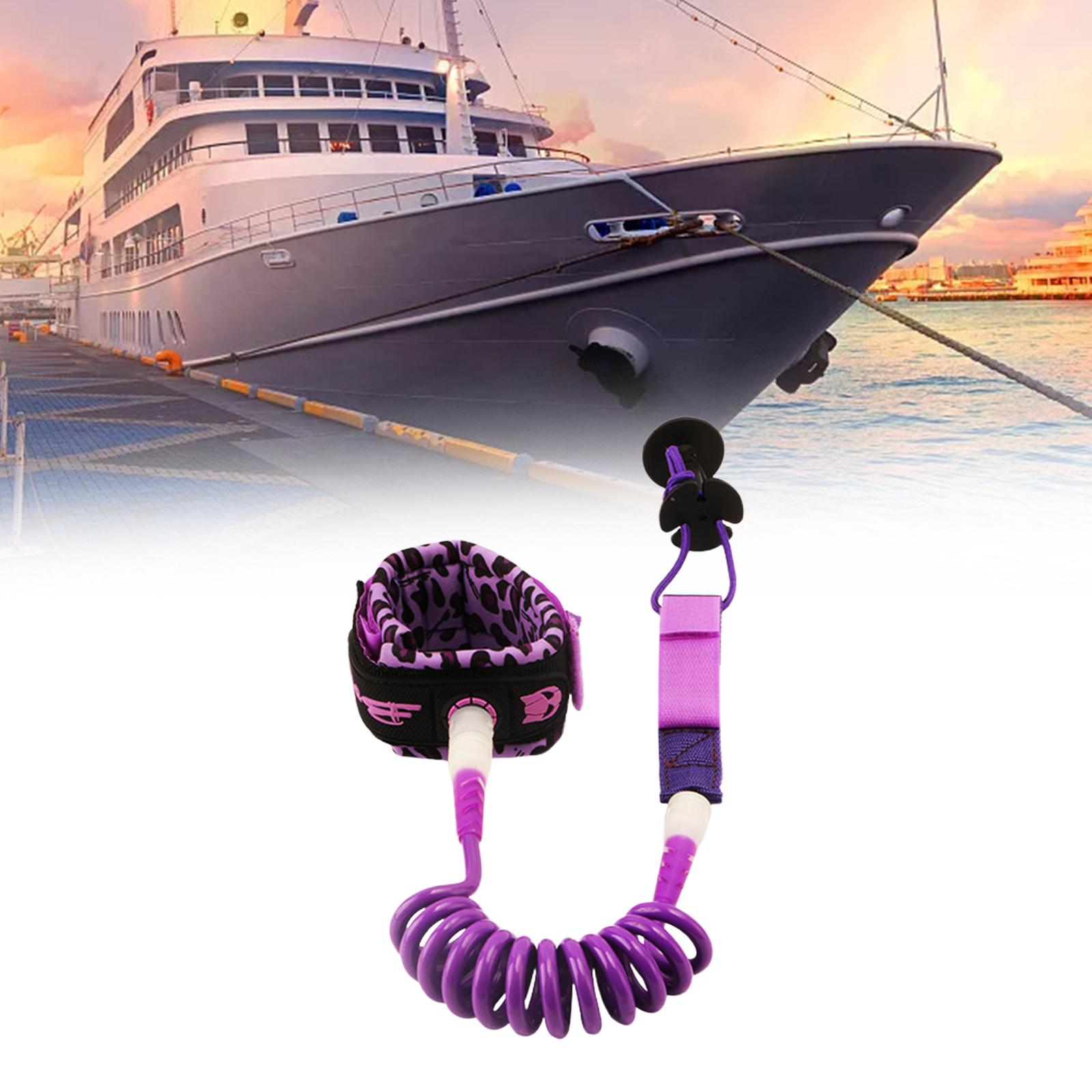 Surfboard Leash Elastic Rope for Longboard Surfboard Accessories violet