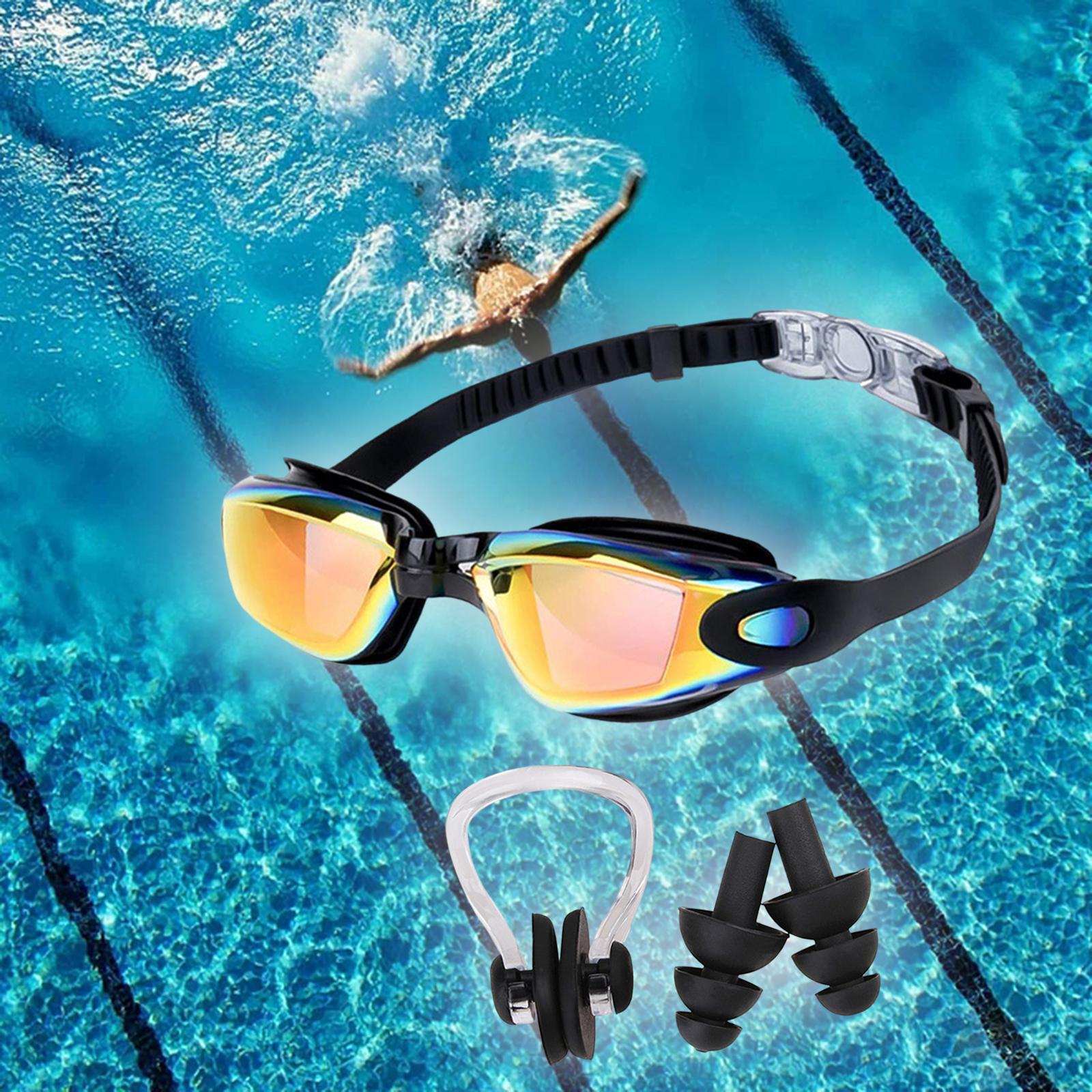 Swim Goggles Eye Protection Leakproof Swim Glasses Anti Fog Swimming Goggles Orange