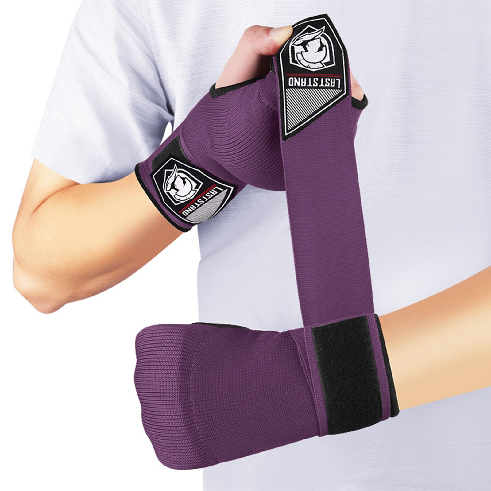 Gel Hand Wraps Boxing Inner Gloves for Taekwondo Muay Thai Martial Arts Purple