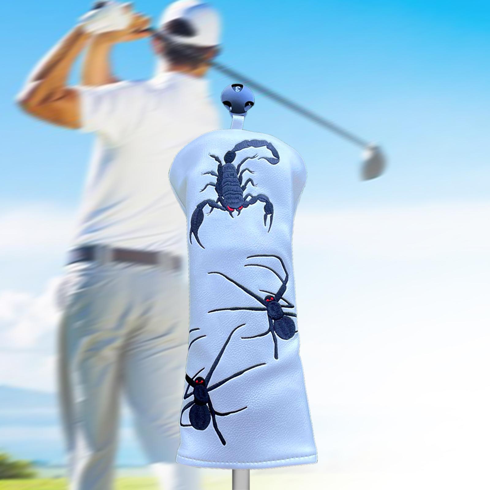 Golf Club Head Cover Scratchproof Protective Sleeve Fleece Lined Golfer Gift BlueWood29x13cm