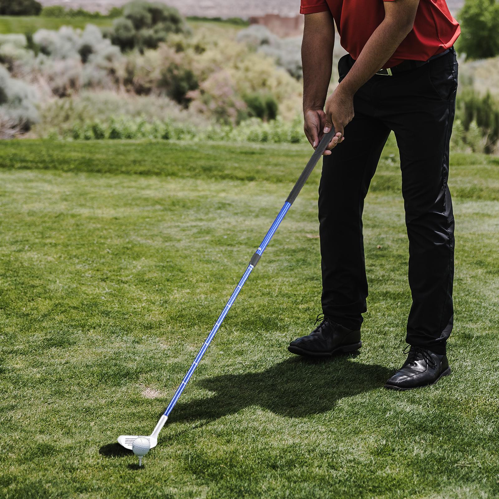 Golf Putter Retractable Nonslip Grip Lightweight Garden Two Ways Golf Putter Blue