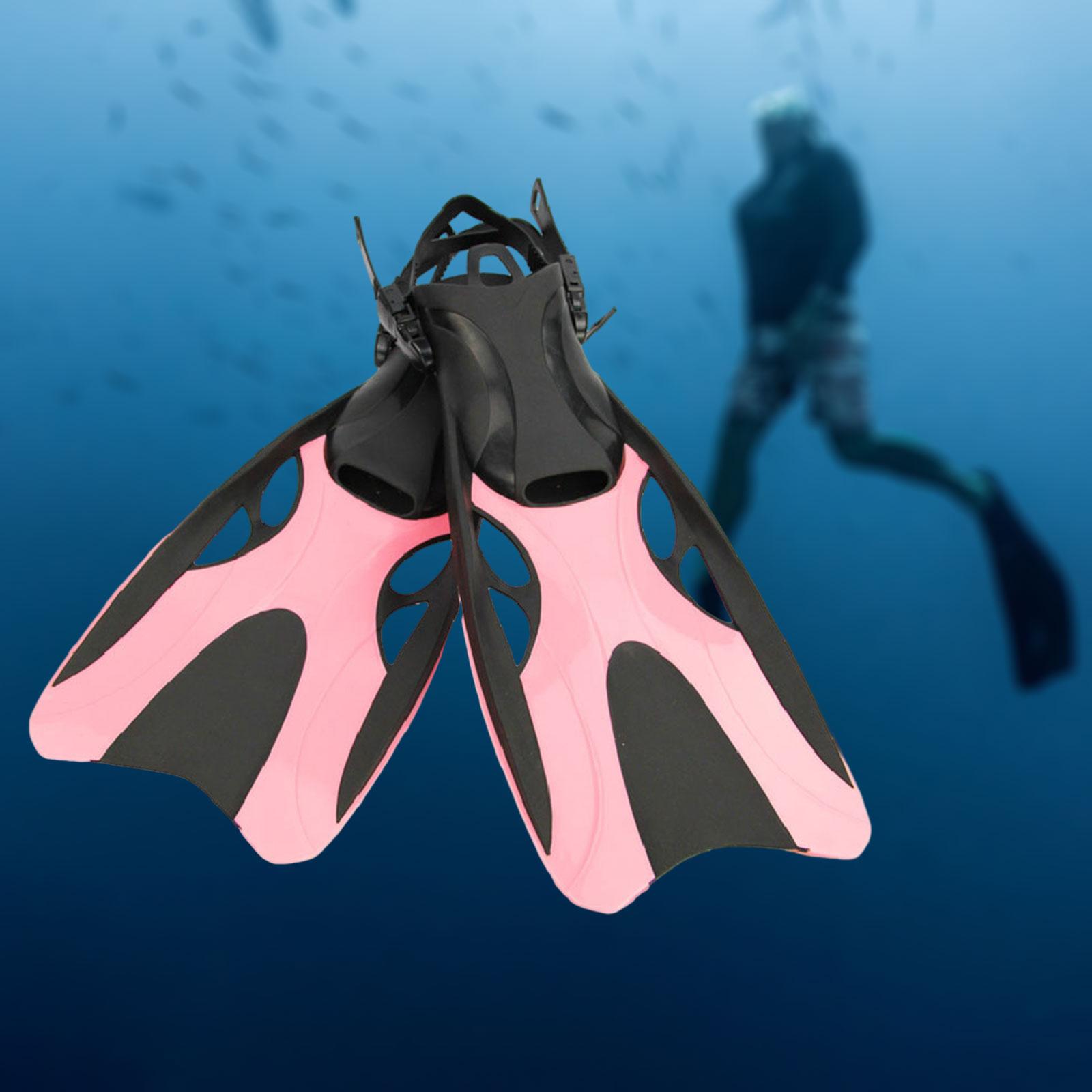 Diving Fins Silicone Snorkeling Fins for Men Women Beginner Diving Equipment Pink M
