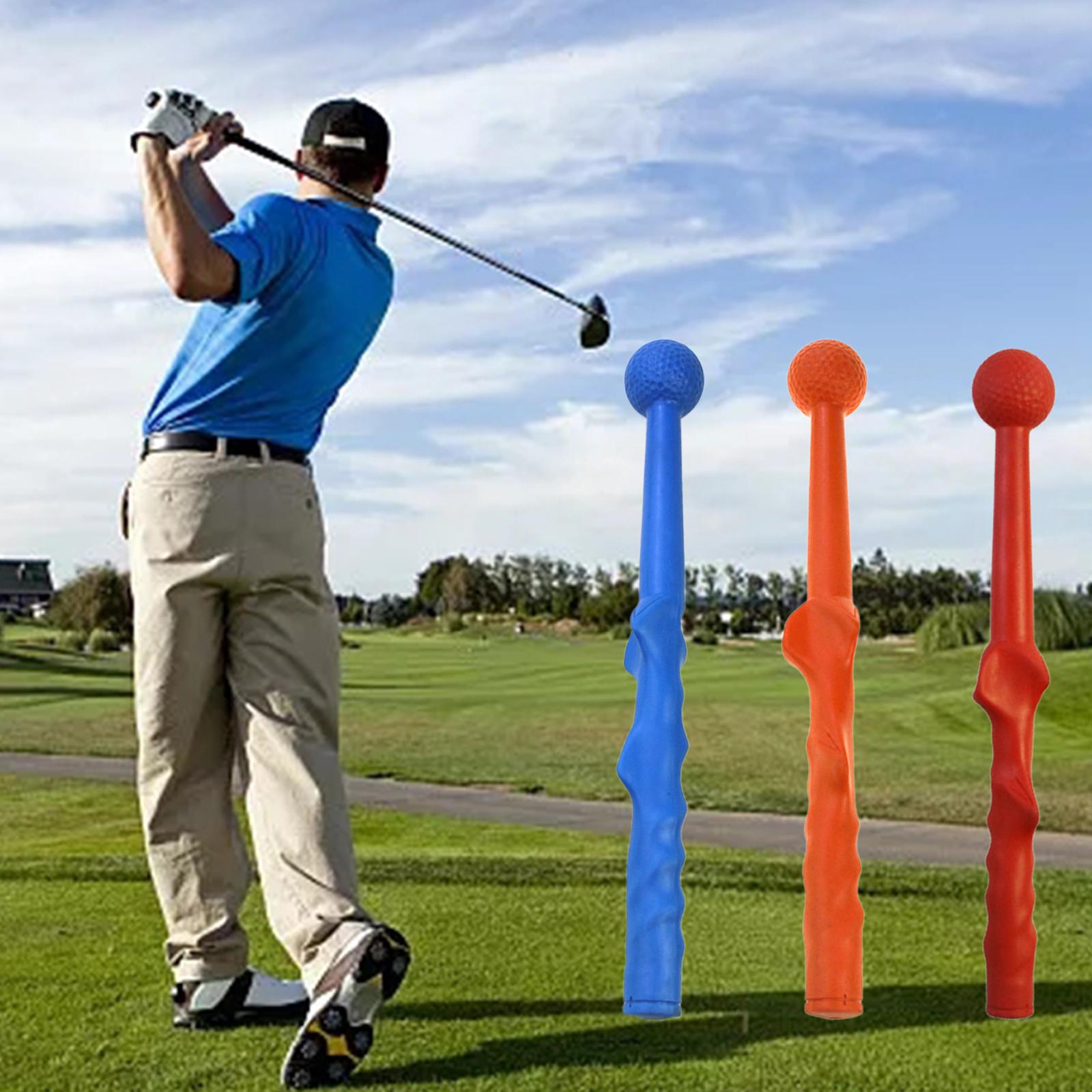 Golf Swing Trainer Adjusting Rod Body Swing Strength Golf Swing Training Blue