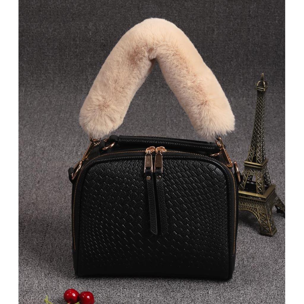 40cm Women&#39;s Faux Fur Replacement Handbag Strap Short Shoulder Bag Belt Tote | eBay