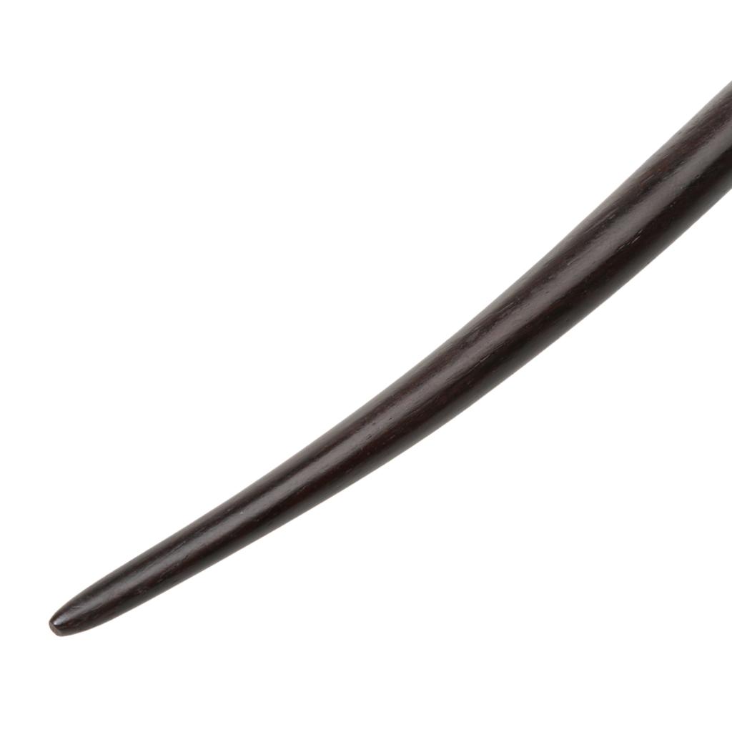 2xRetro Wood Squirrel Chopstick Hair Stick Pin Wood Hair Accessories Black