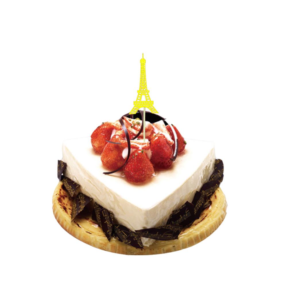 20pcs Glitter Little Eiffel Tower Cake Toppers Wedding Birthday Food Picks