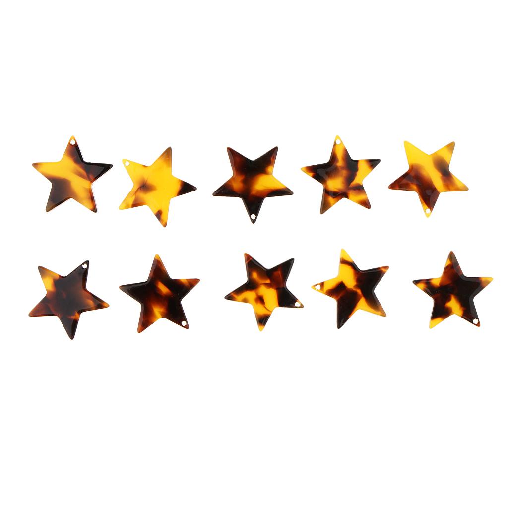 10Pcs Bulk Star Earring Bracelet DIY Jewelry Finding Making Craft Brown