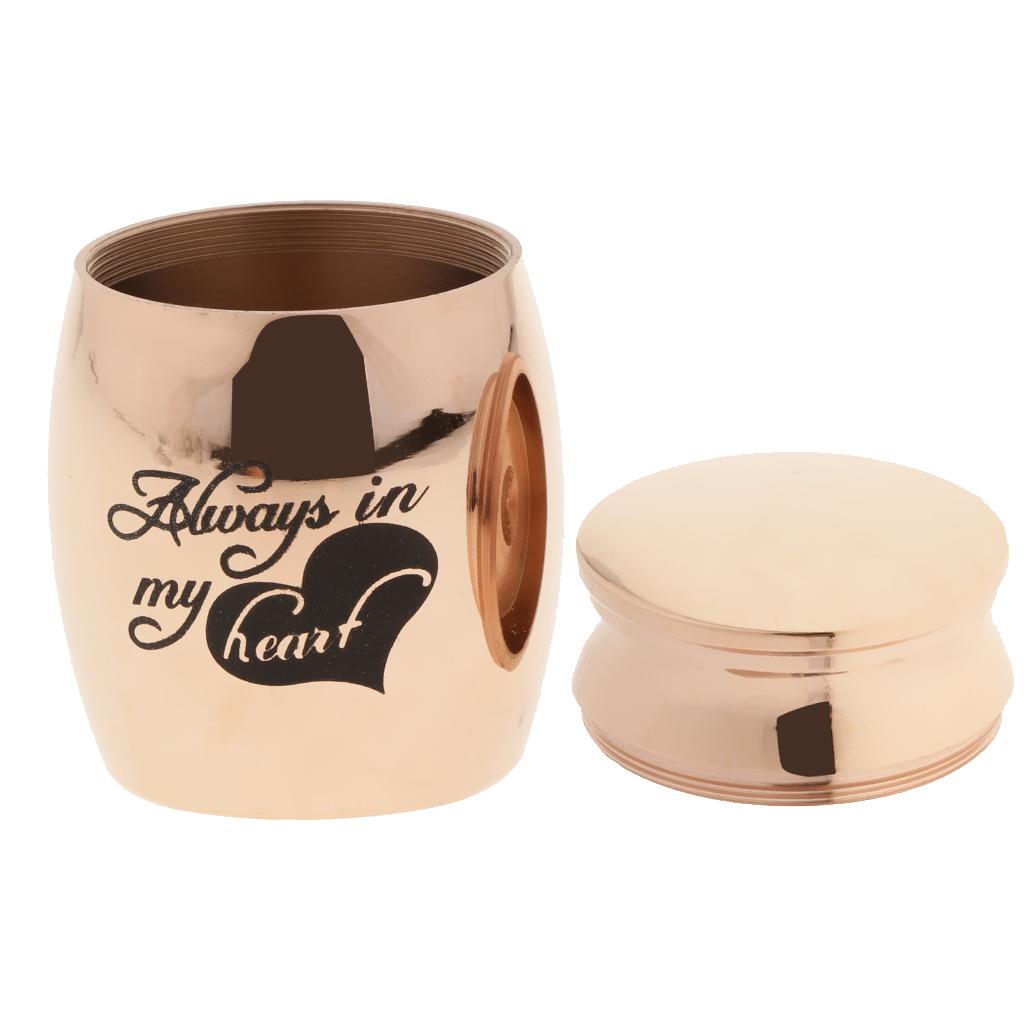 5xStainless Steel Cremation Urn Ash Memorial Jar Always in My Heat