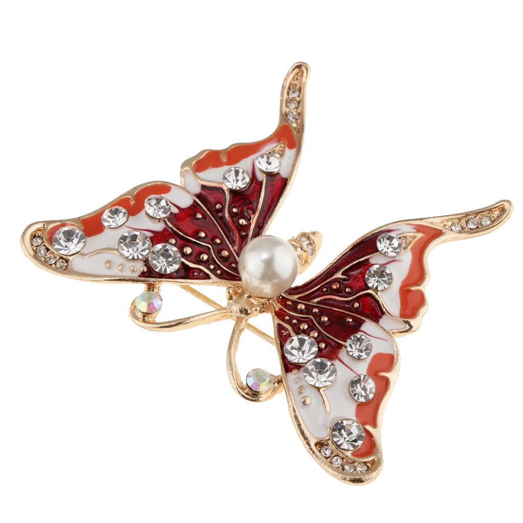 Fashion Crystal Animal Brooch Pin Rhinestone Personality Brestpin Butterfly