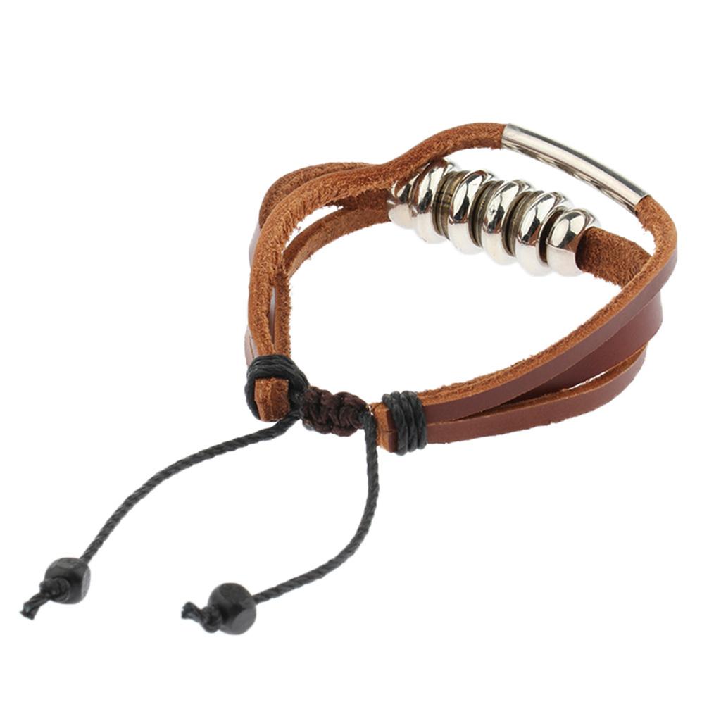 Couples simple circle rope multi-layer bracelet can adjust the length