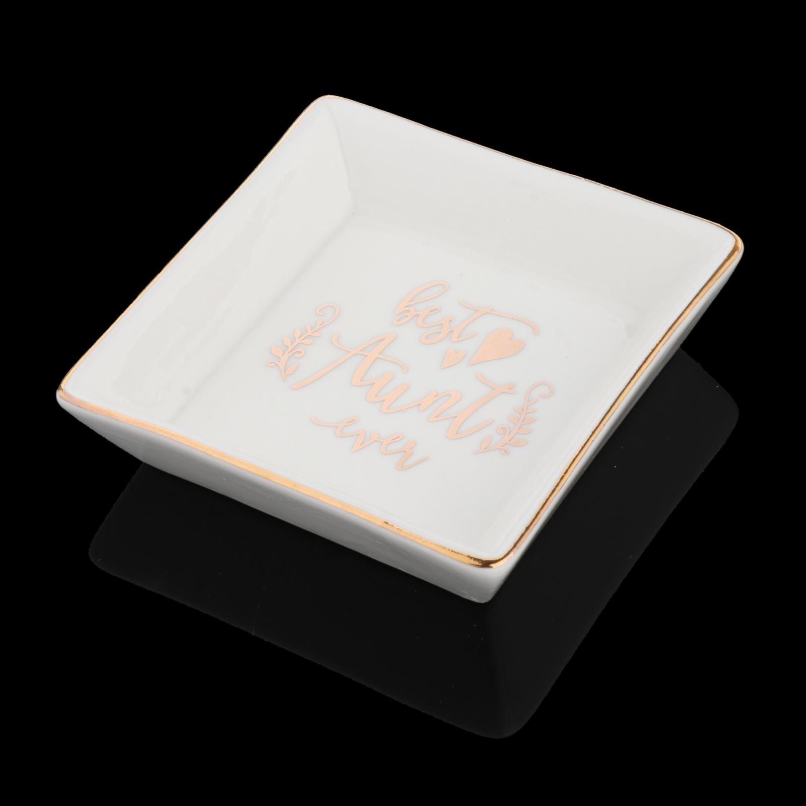 Ceramic Jewelry Tray Dish Holder Display Holder for Gift E