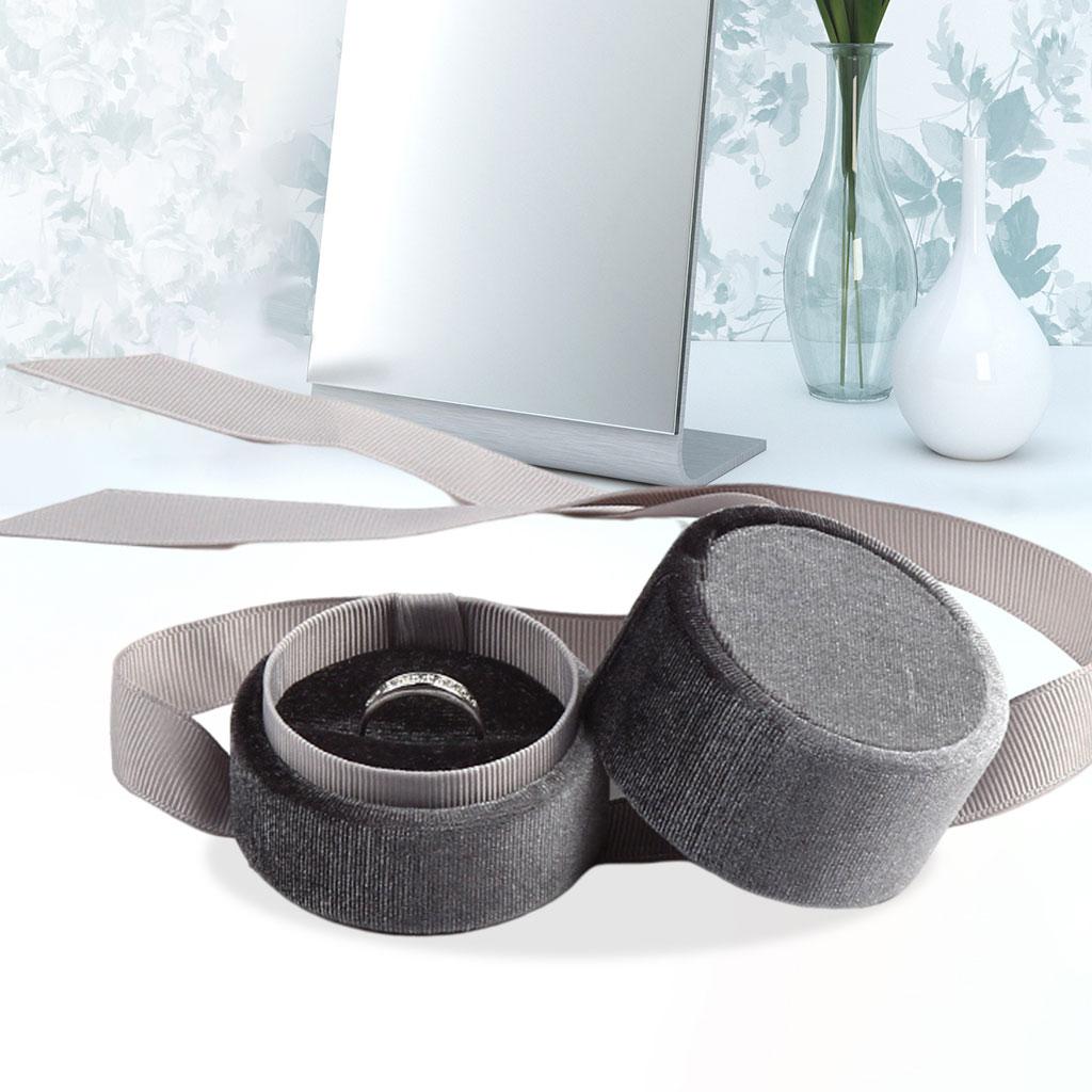 Jewellery Box Round Sweet Bandage Packaging for Present gray big ring