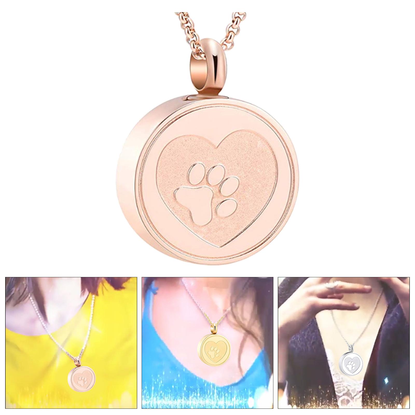 Pet Ashes Cremation Jewelry Urn Necklace ,High Polished Surface Rose Golden