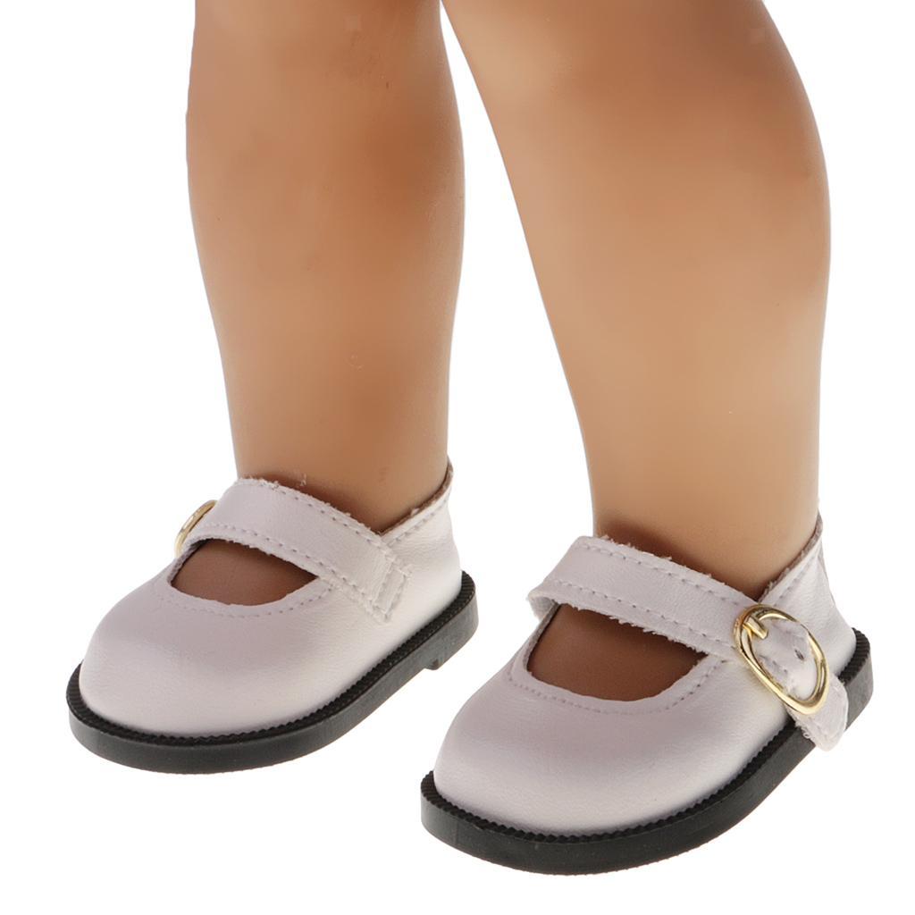 Adorable Doll Party PU Leather Ankle Belt Shoes for 18'' American Doll ...