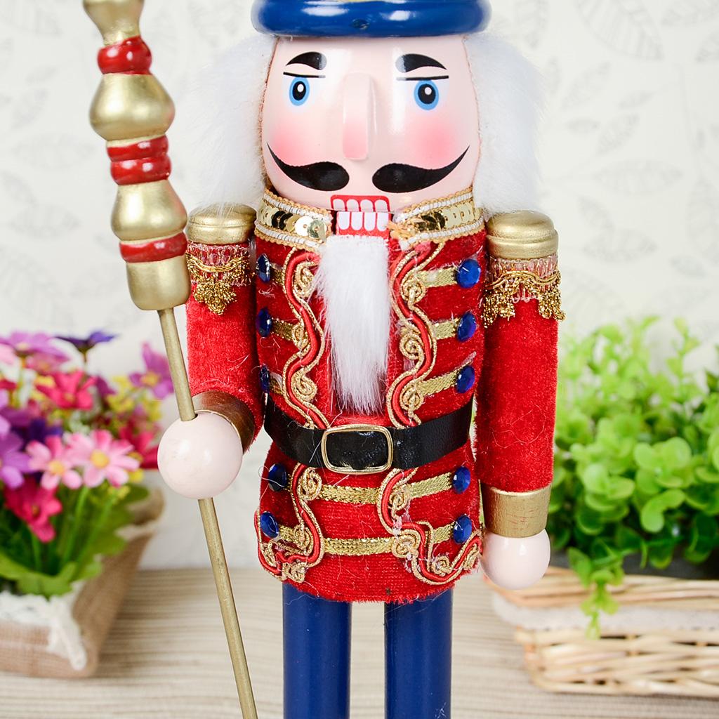 38 25cm Wood Soldier Nutcracker Puppet Action Figure Gift EBay   57023499 5 Image 