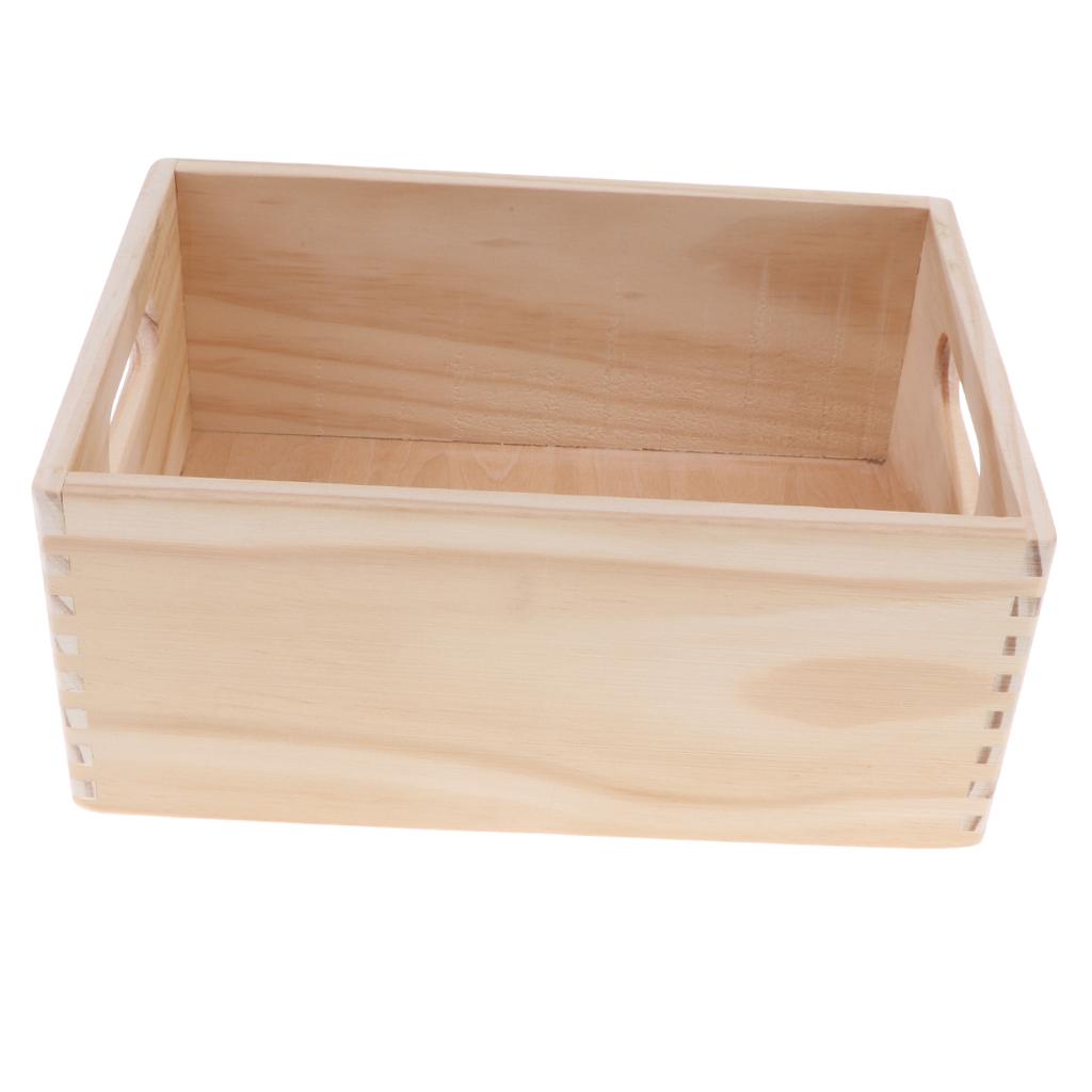 Simulation Wooden Kitchen Cooking Food Pretend Toys Storage Box