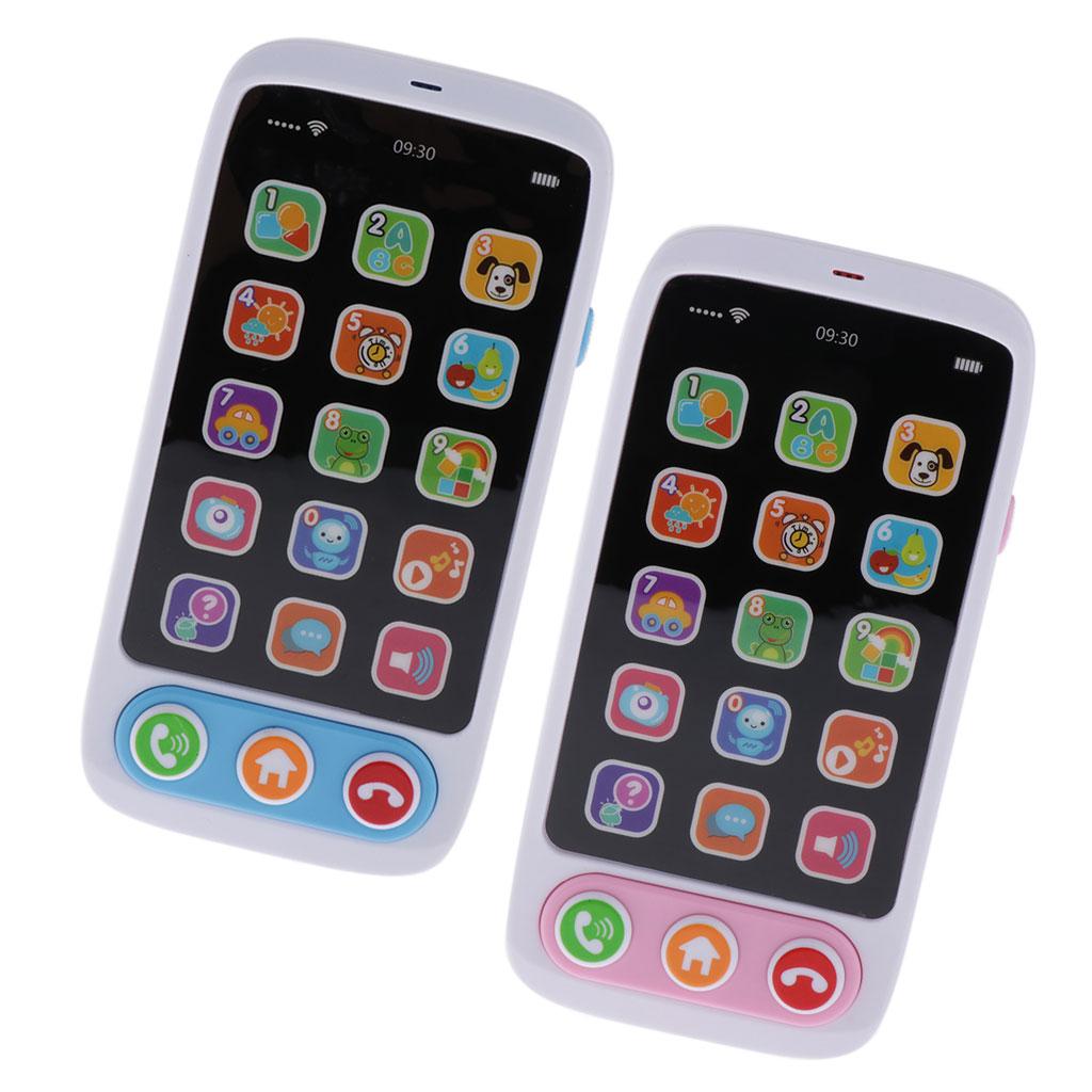 Kids Baby Phone Toy Music Learning English Educational Cellphone Mobile Blue