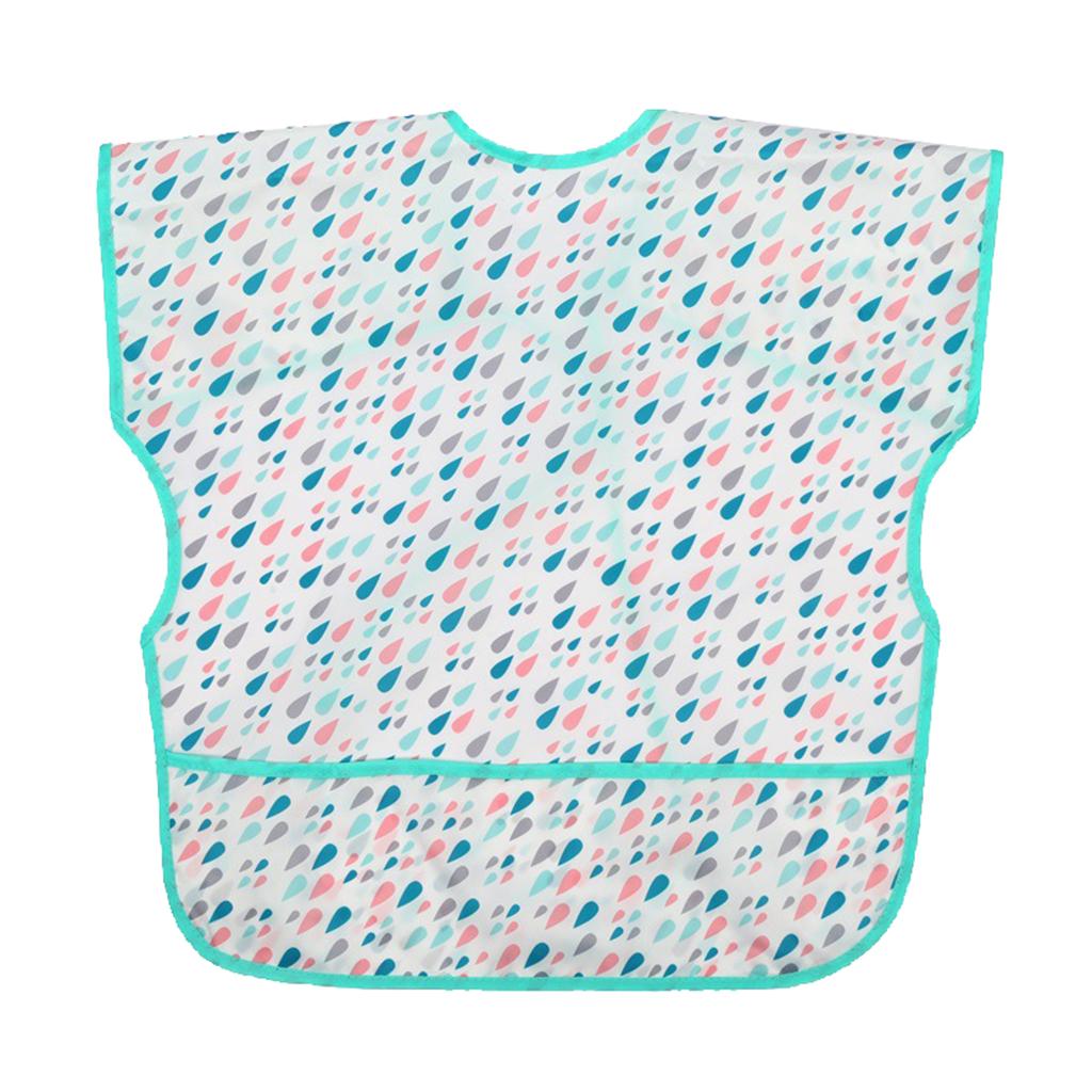Sleevless Drooling Teething Waterproof Bib for Baby Toddlers Raindrop L