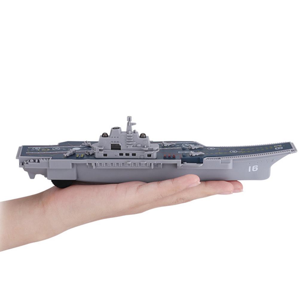 Electric Mini Aircraft Carrier Children Educational Toy Ship Model w/ Music