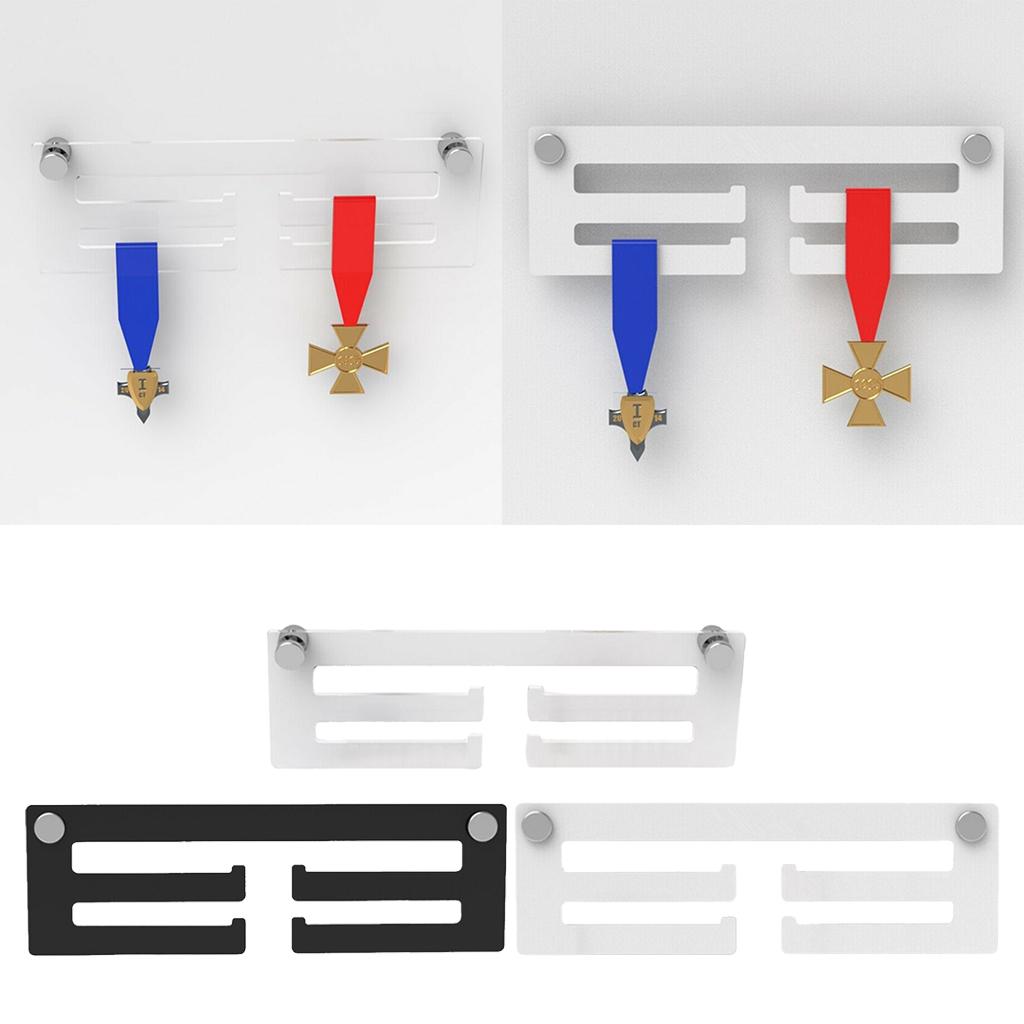 2xMedals Hanger Holder Display Rack 3 Tier 30x10cm Holds Many Medals White