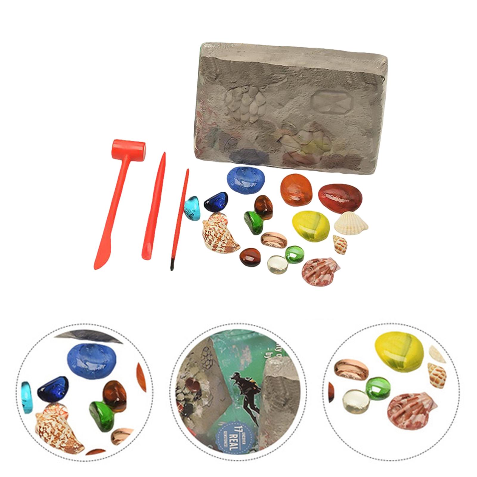 Crystal Gemstone Mining Digging Kit Kids DIY Excavation Treasure Toy Set