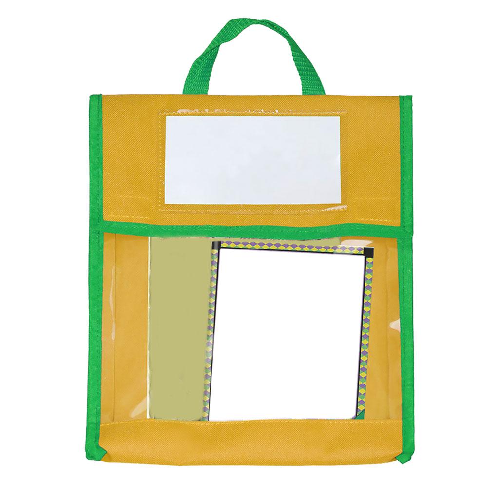 Tote Bag Large Capacity Portable School Bag for Student Yellow