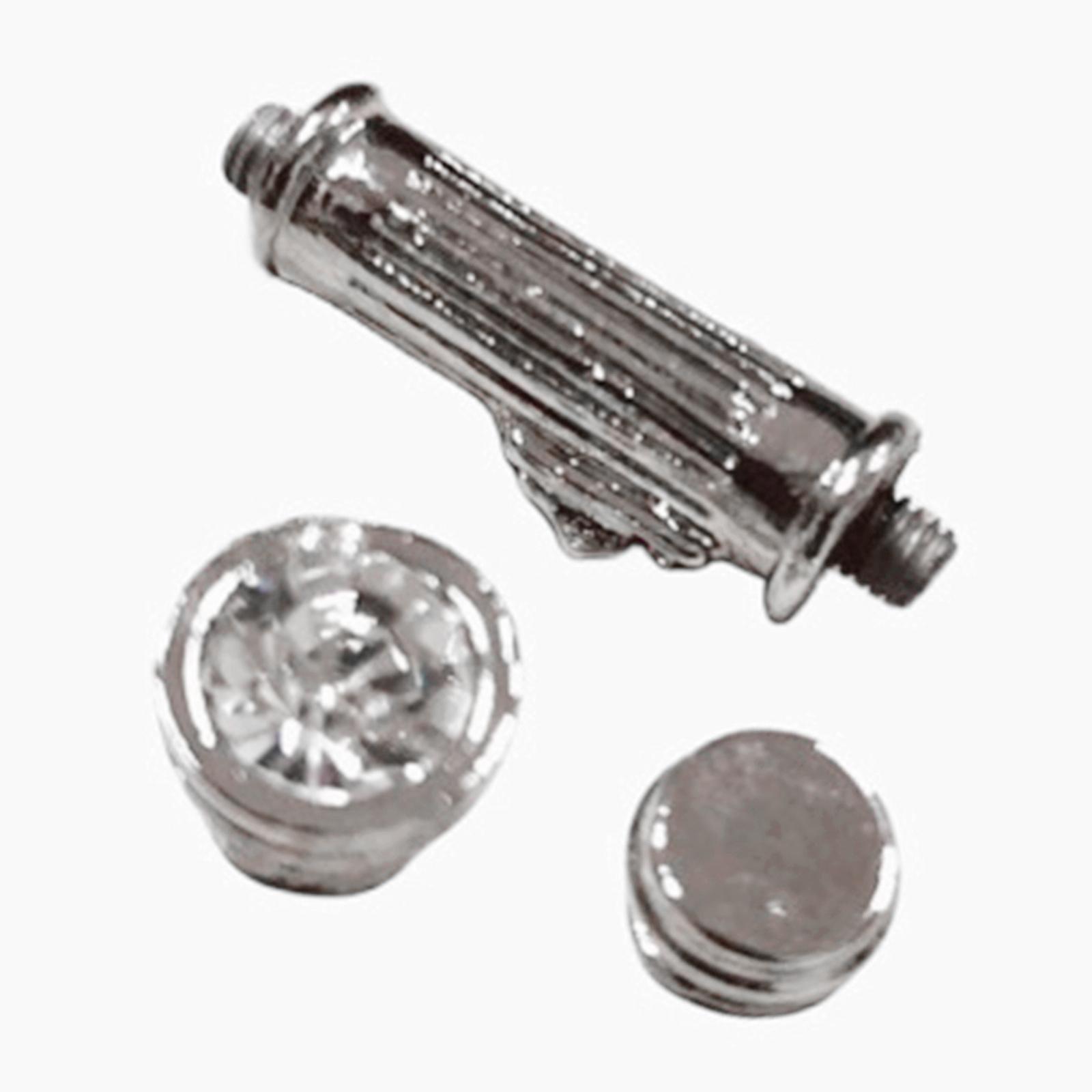 6xMiniature Flashlight Model Kids Gifts 1/12 Retro Metal Mini Flashlight Model