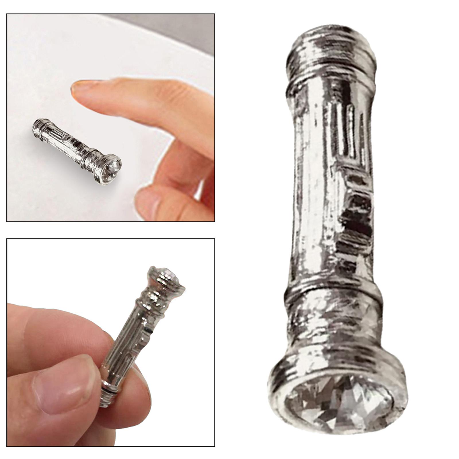 Miniature Flashlight Model Kids Gifts 1/12 Retro Metal Mini Flashlight Model