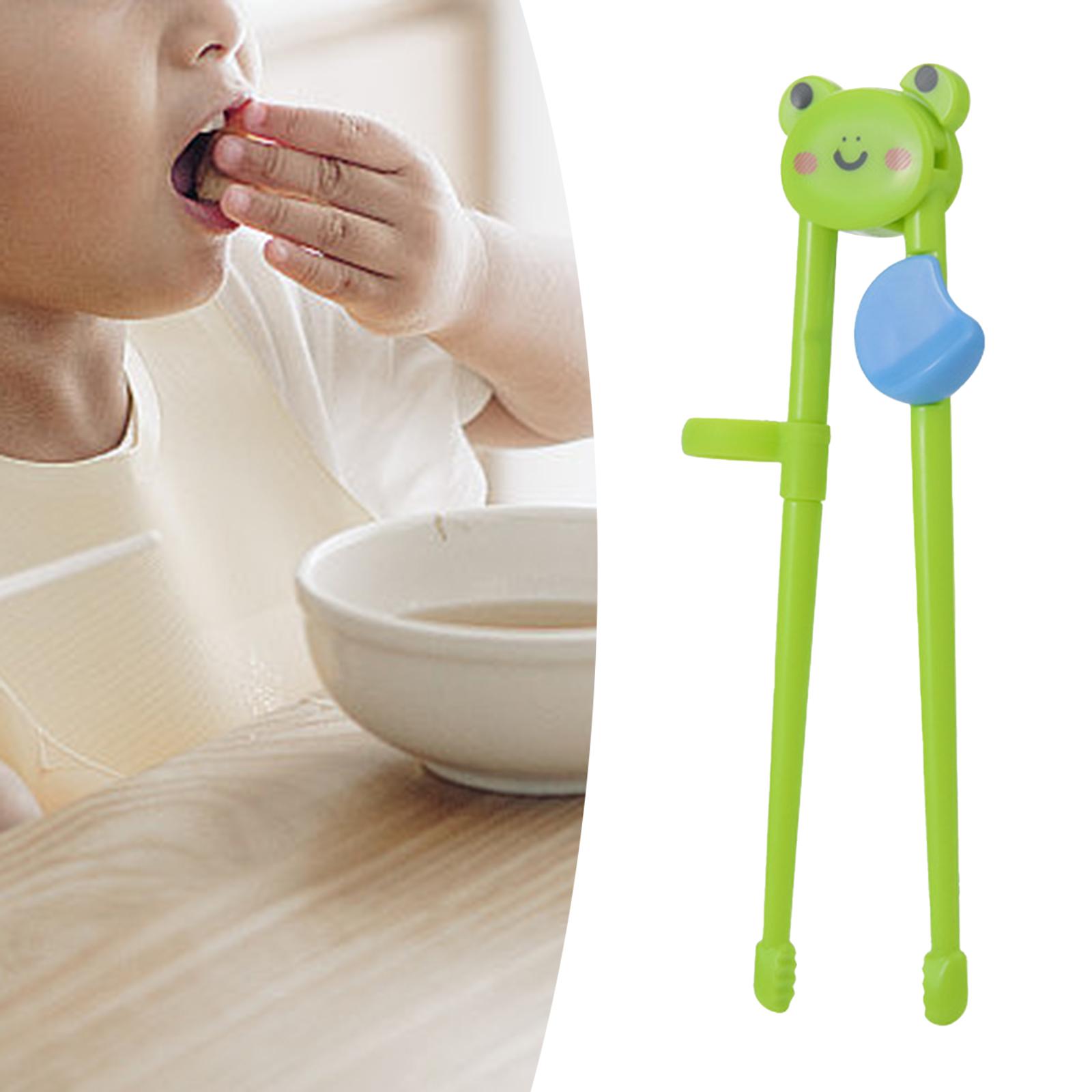 Baby Learn Chopsticks Non Slip Cartoon Reusable Learning Practice Chopsticks frog