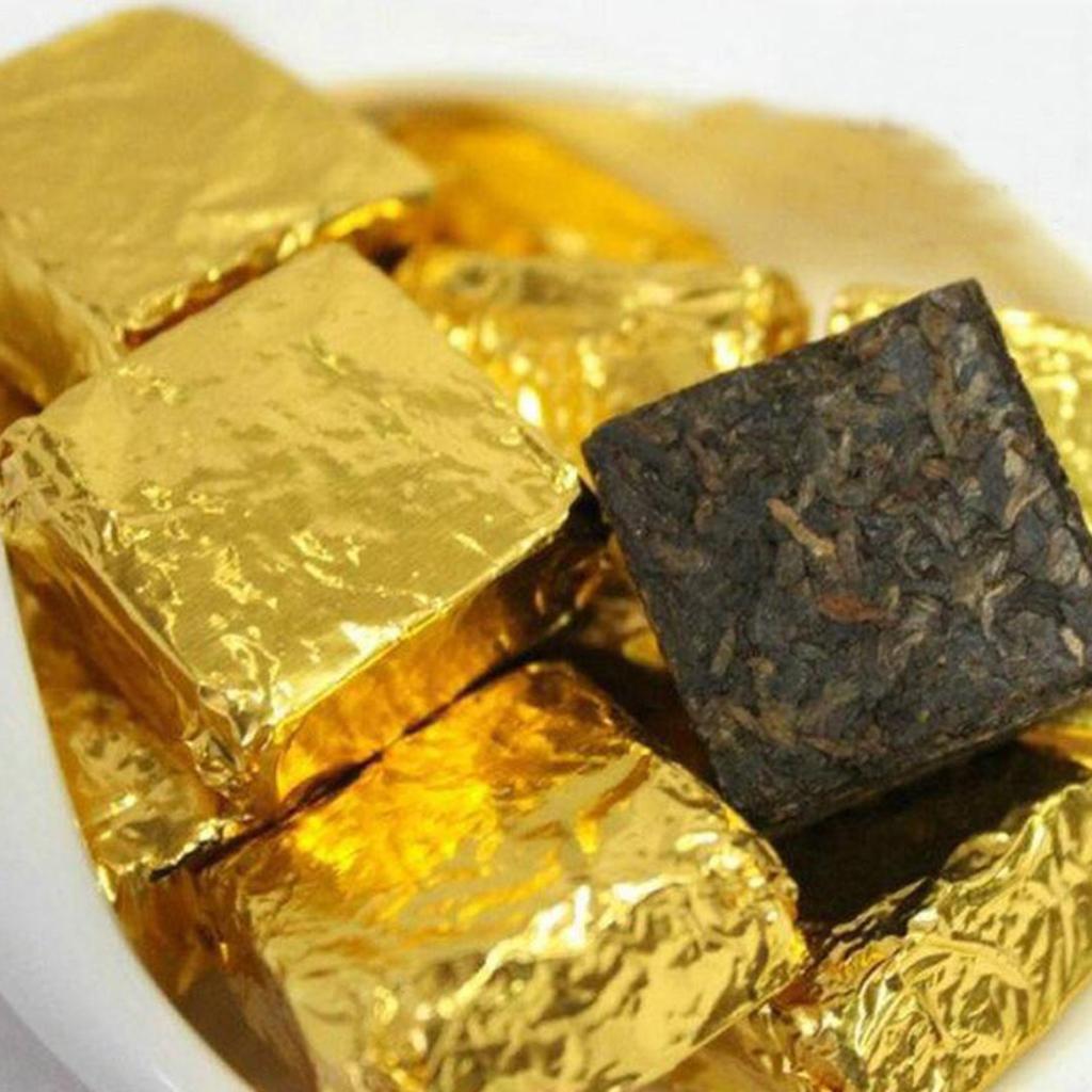 100pcs Aluminum Foil Chocolate Candy Wrapper DIY Crafts 16x16cm Gold