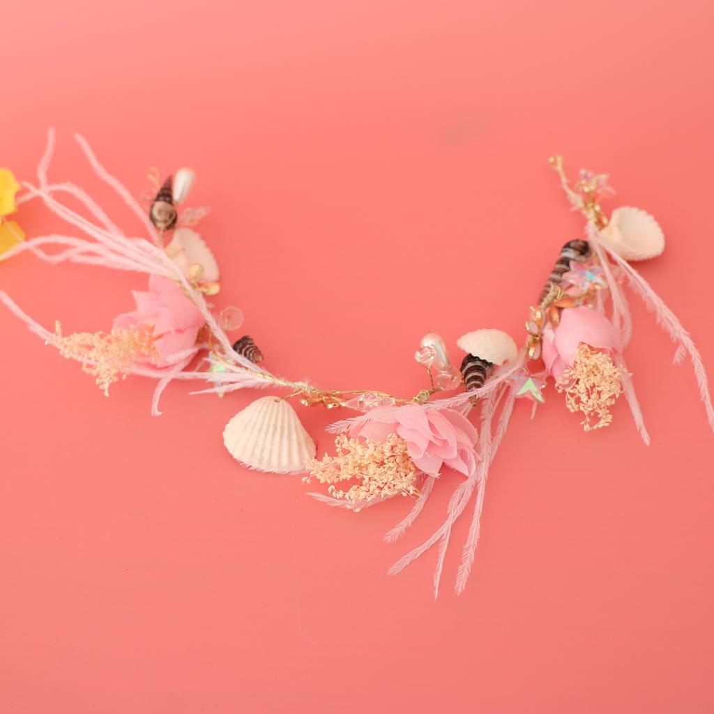 Lady Girls Head Flower Headband Headpiece Hair Jewelry Accessories Pink