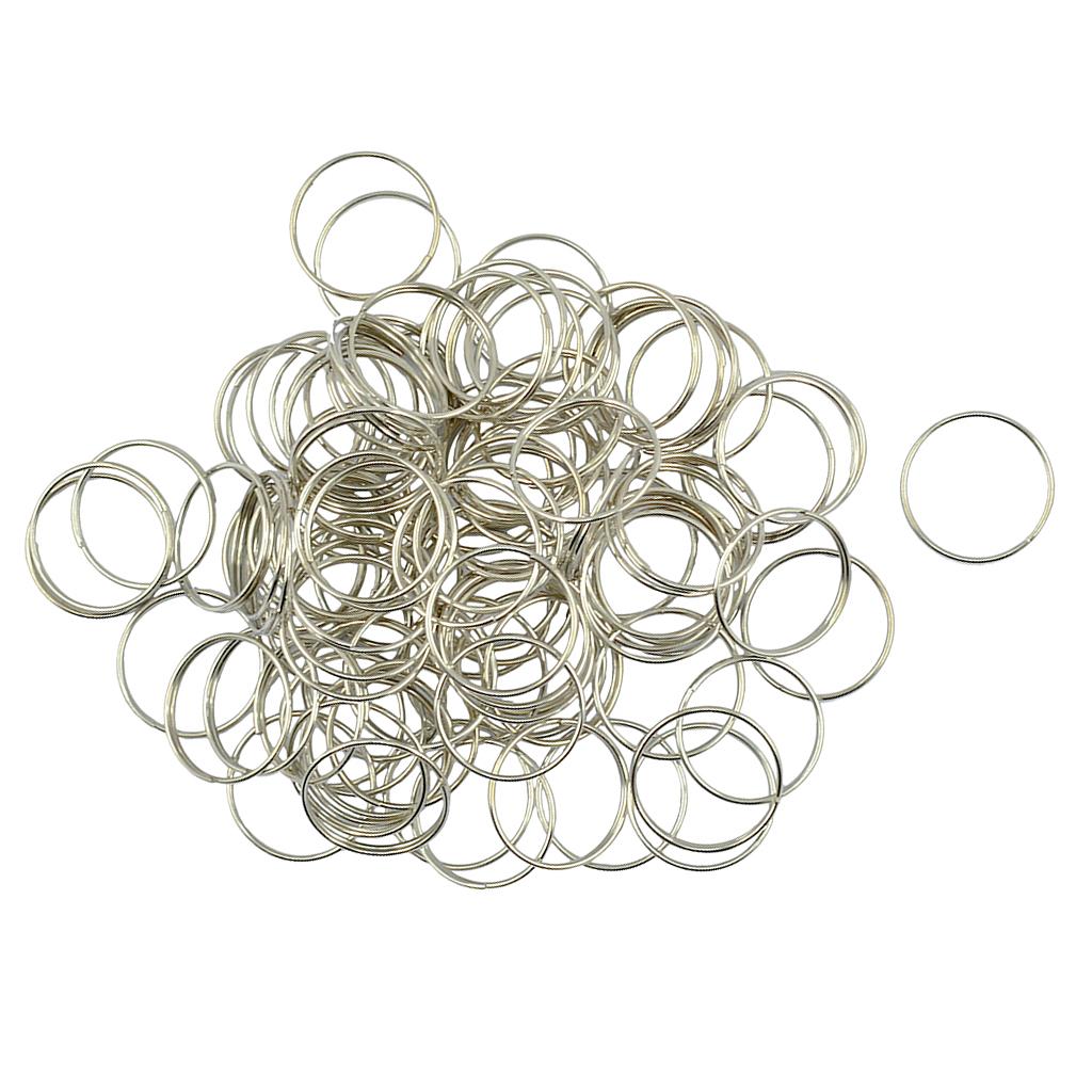 5x100 Pieces 0.7x18mm Steel Keyrings Split Key Rings Keychain Craft Findings