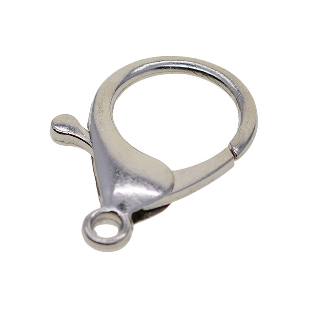 20 Pieces 33mm Large Curved Lobster Clasps Jewelry Findings DIY Key Rings