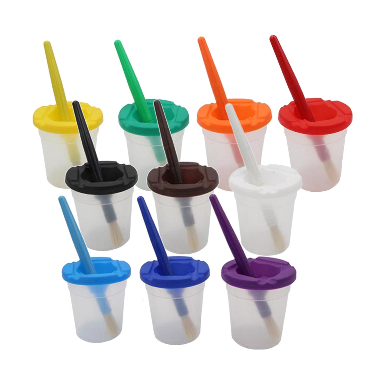 Spill Proof Paint Cups 10 Pcs