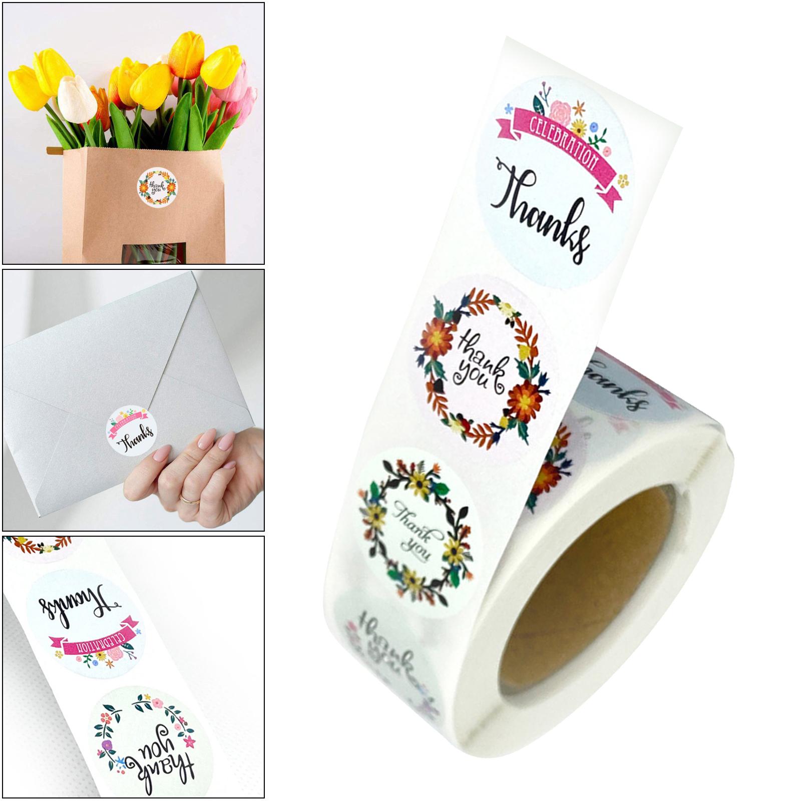 500pcs Thank You Stickers Envelope Labels Round Business Stickers Style4