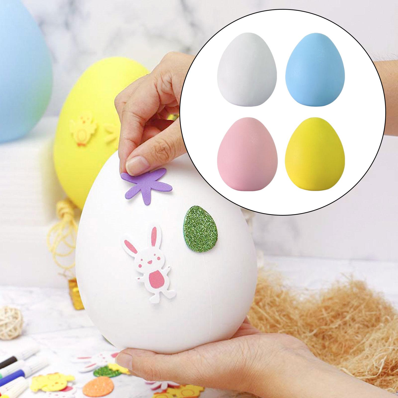 4Pcs Easter Eggs Colorful Easter Eggs for Craft DIY School Projects Easter