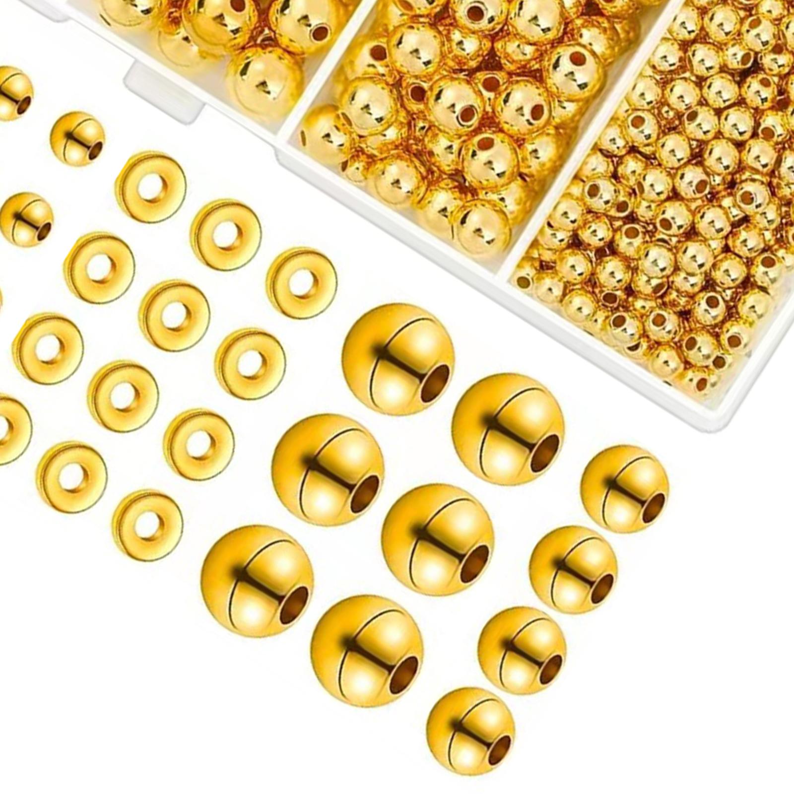 1250x Spacer Beads Simple Loose Beads for Charms Keychain Jewelry Making