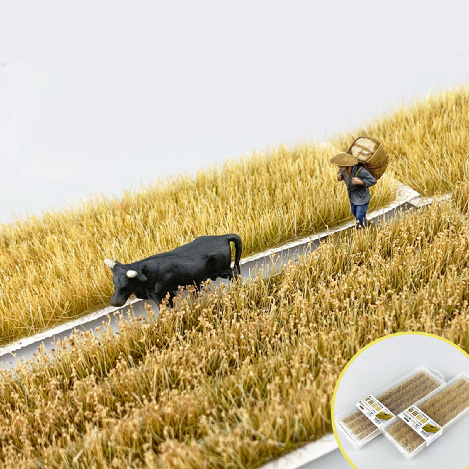 Grass Miniature Static Grass Strips Scenery Supplies for Landscape Garden A