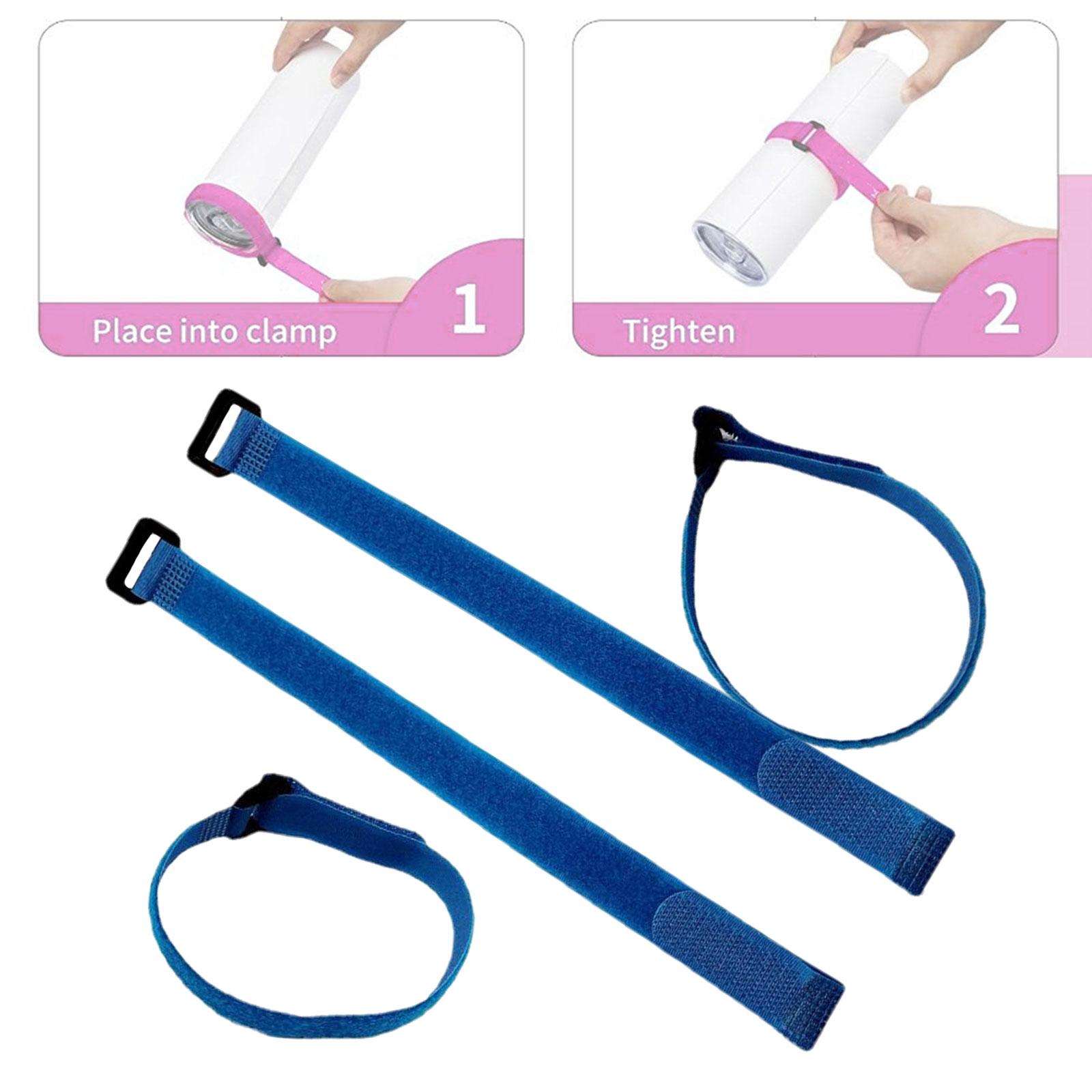 Sublimation Tumbler Sleeve Holder Reusable Sublimation Supplies Cinch Straps Blue