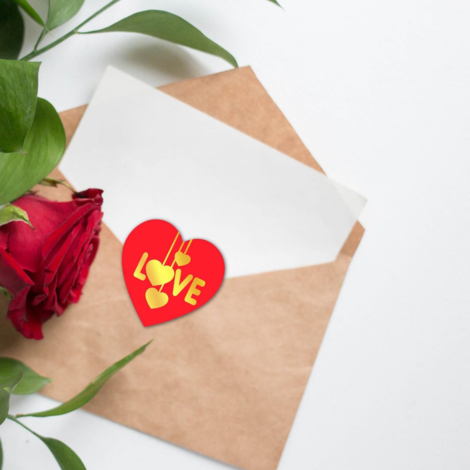 500Pcs Heart Stickers Roll Paper Label Stickers Wedding Adults Love Stickers