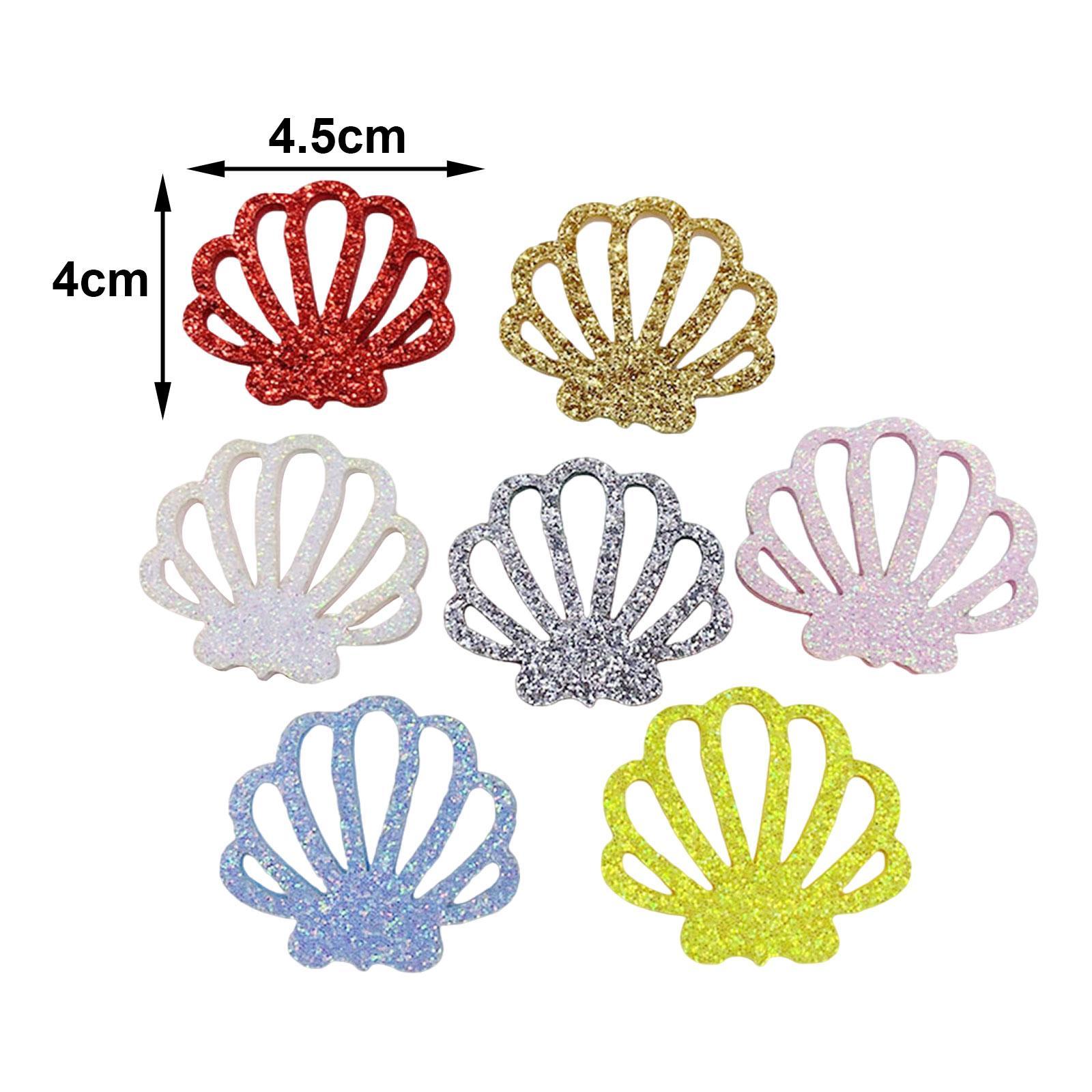 50Pcs Shell Appliques Phone Case Shell Ornaments for Headwear Ornament