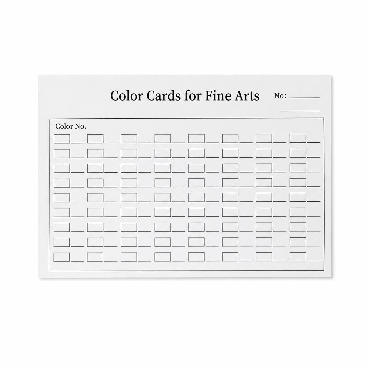 Art Color Swatch Cards